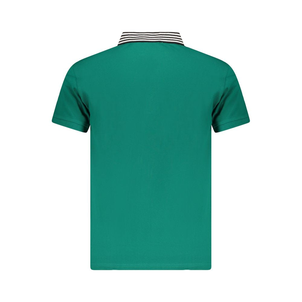 Мъжка поло тениска в зелено Men's polo Cavalli Class TXT64E KB002 04038 Green Back view