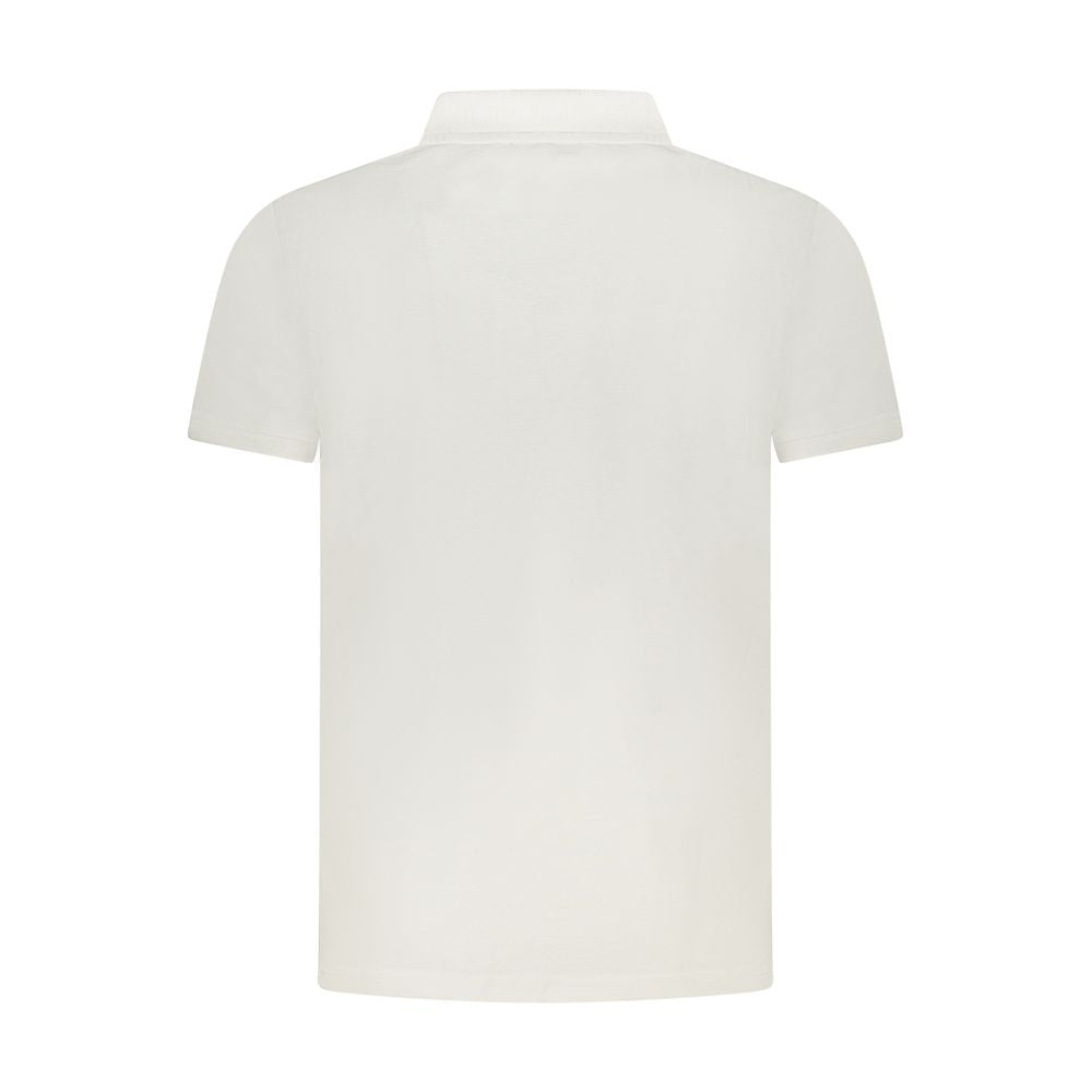 Мъжка поло тениска в бяло Men's polo Cavalli Class TXT64 FJD060 00533 Back view