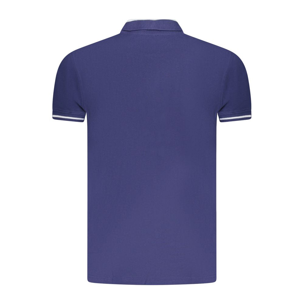 Мъжка поло тениска в синьо Men's polo Cavalli Class TXT64R KB002 04551 Back view