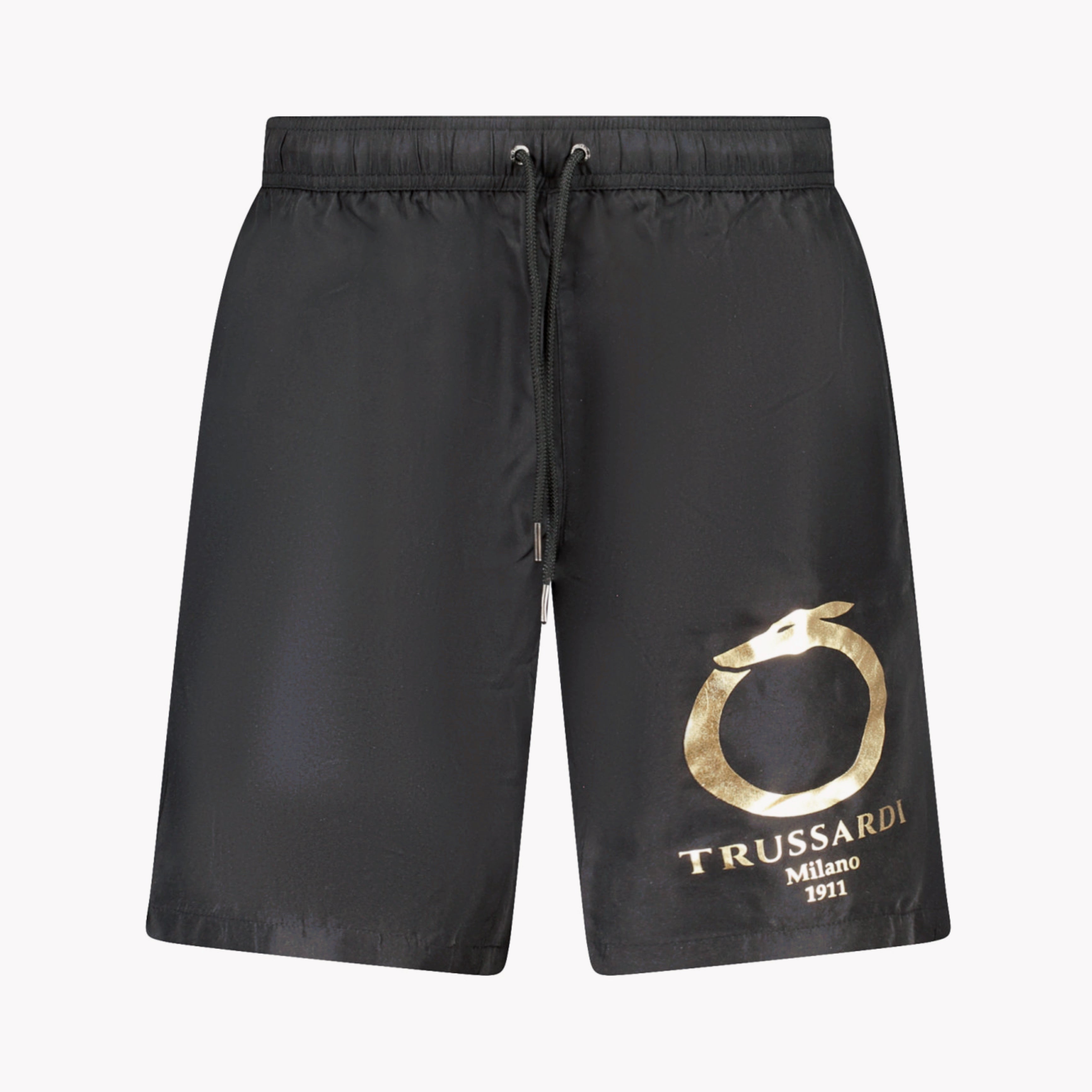 Мъжки шорти в черно Men’s short Trussardi TRU2MBL01 Black front view