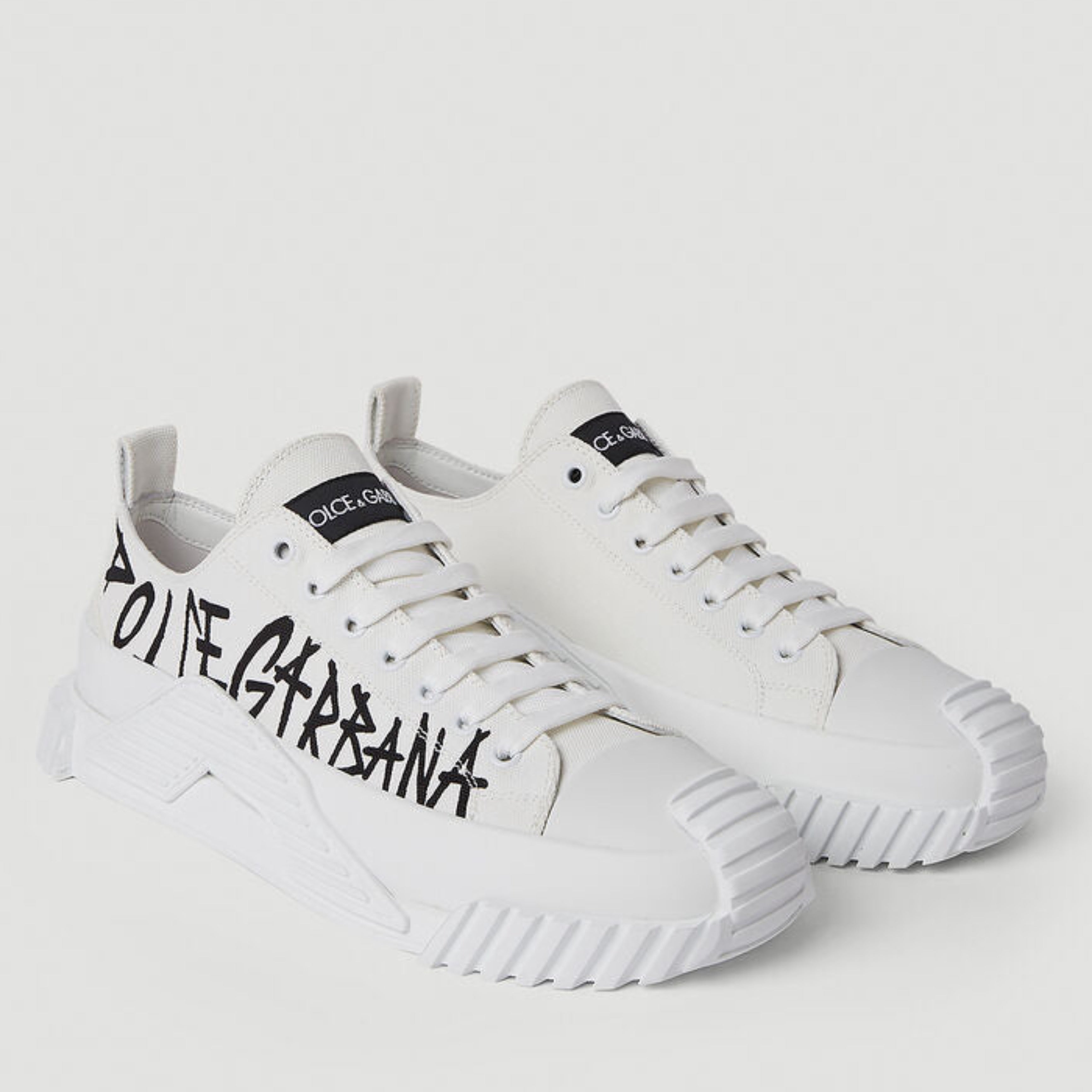 Мъжки кецове Dolce & Gabbana White Logo Graffiti Sneakers
