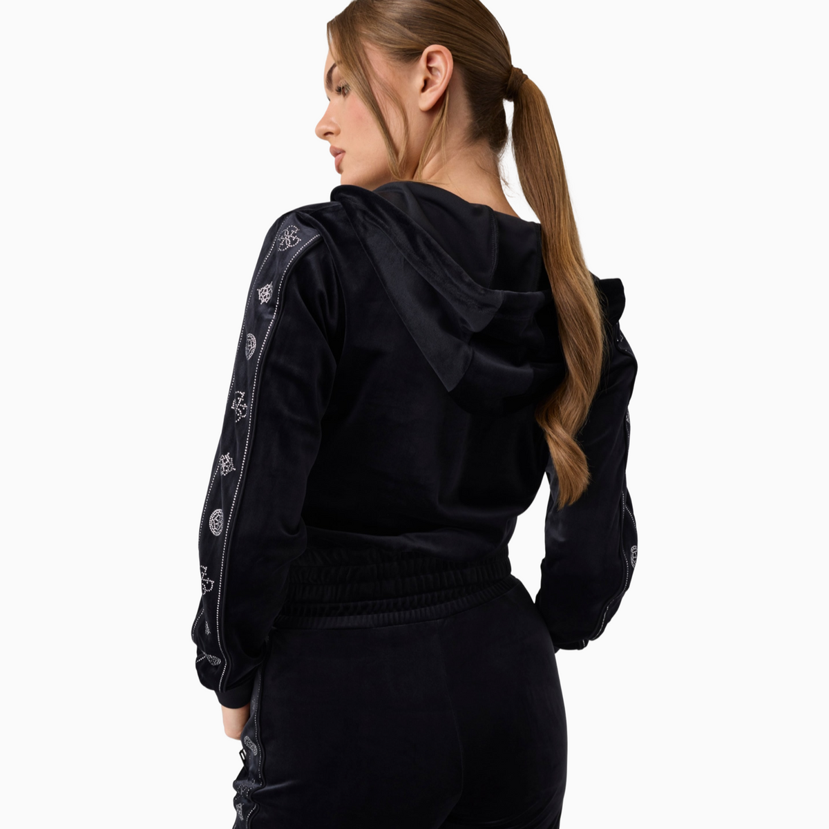 Дамски черен суичър Guess Women Sweatshirt V6BQ07K6301 JBLK Back View