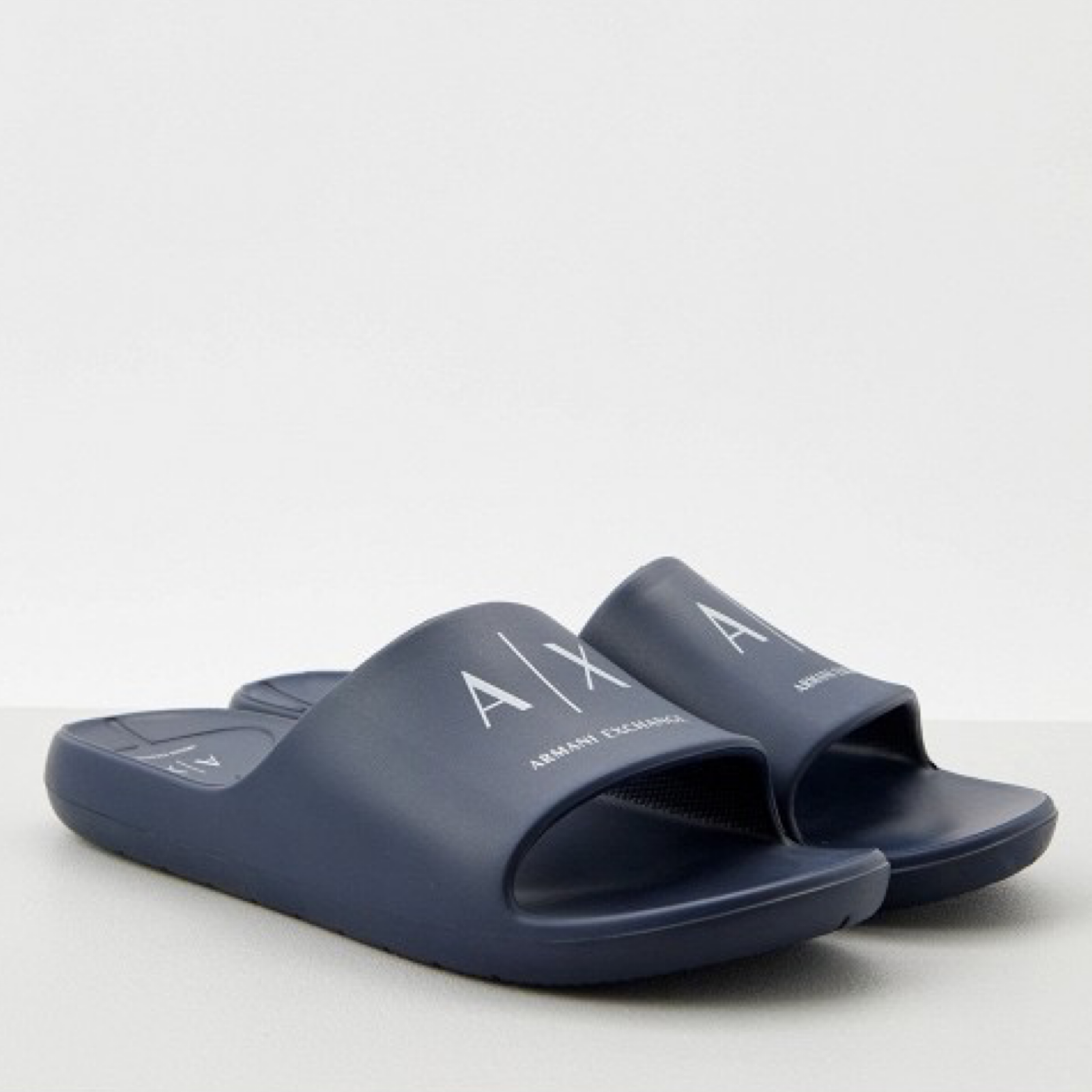Мъжки сини чехли Armani Exchange Men Slippers XM002744 AF23456 MB574 Lateral View