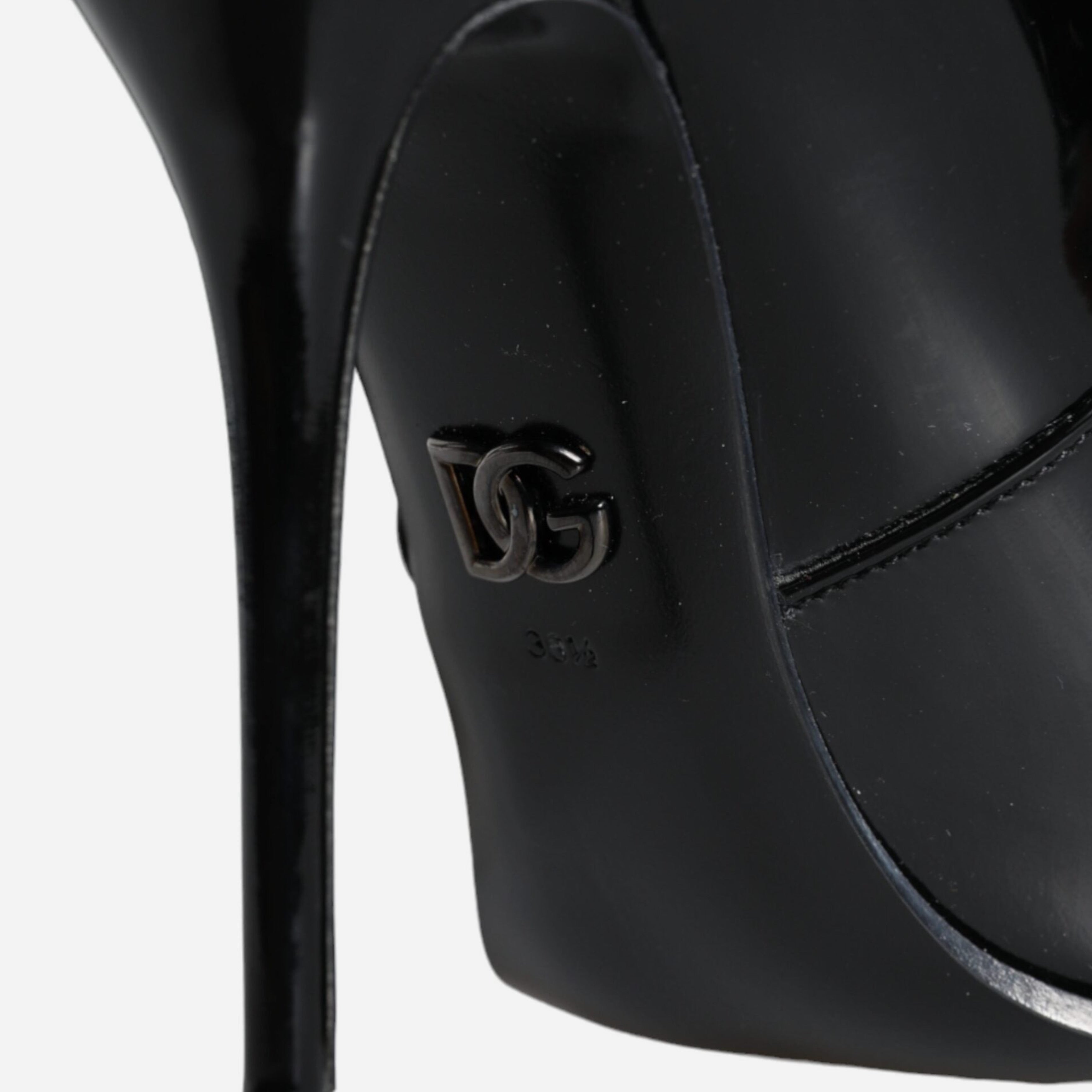 Dolce & Gabbana черни лачени дамски боти