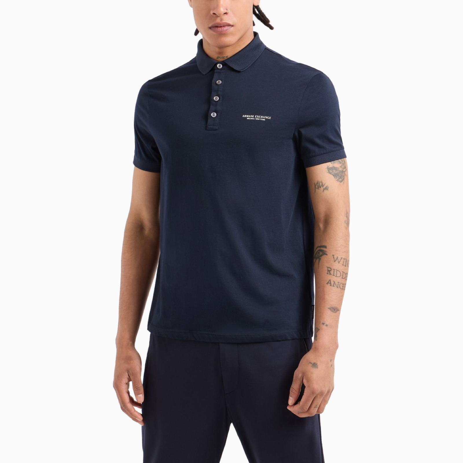 Мъжка тъмно синя поло тениска Armani Exchange 8NZF80 Z8H4Z