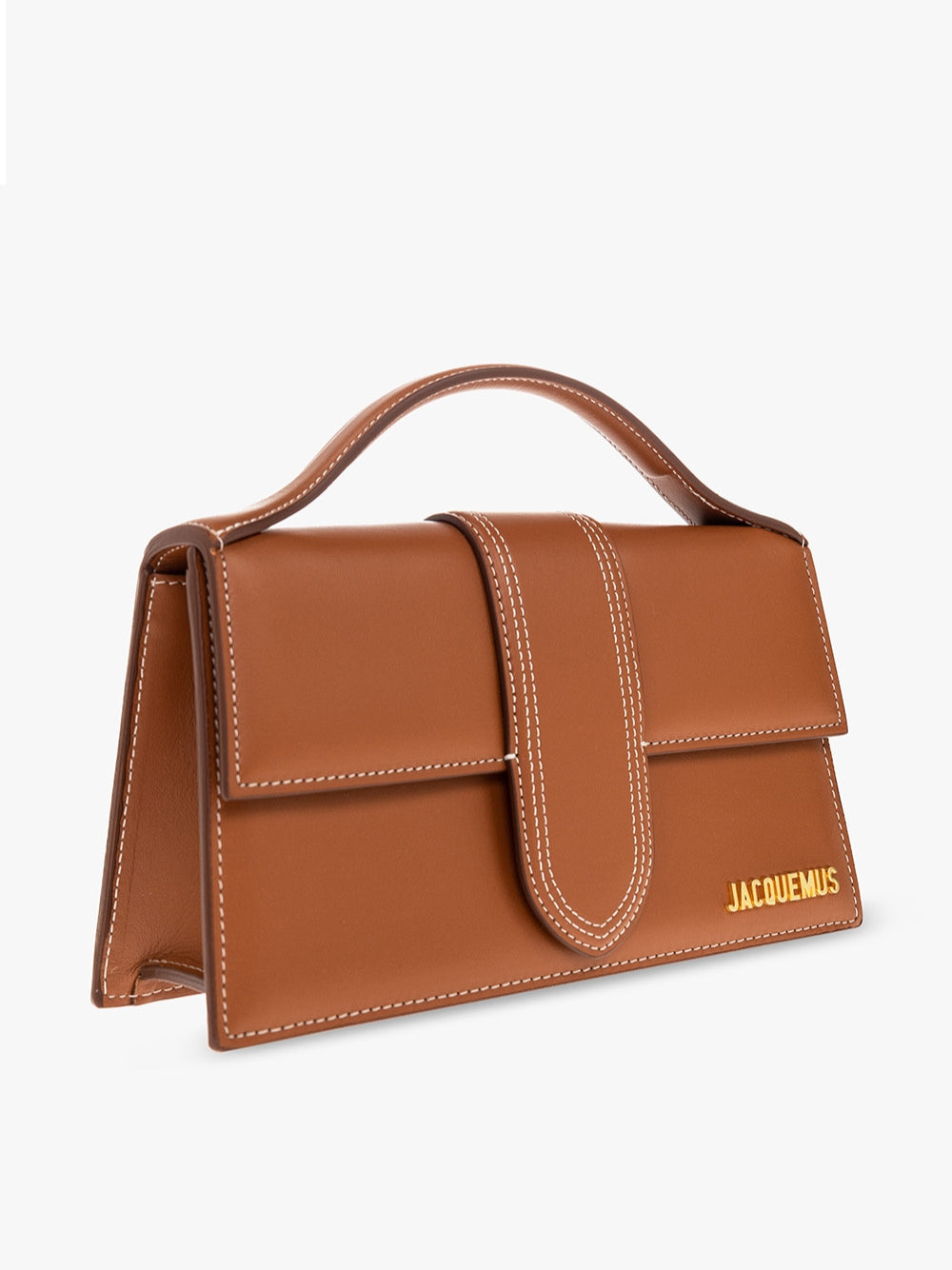 Дамска чанта Women’s handbag JACQUEMUS 213BA0073072811 Le Grand Bambino Brown angled view