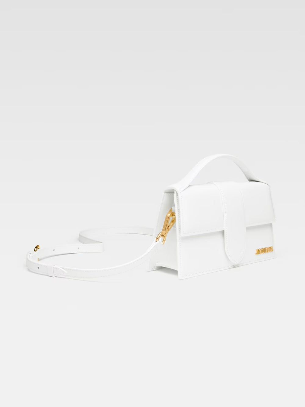 Women’s handbag JACQUEMUS Le Grand Bambino 213BA0073000100 White angled view