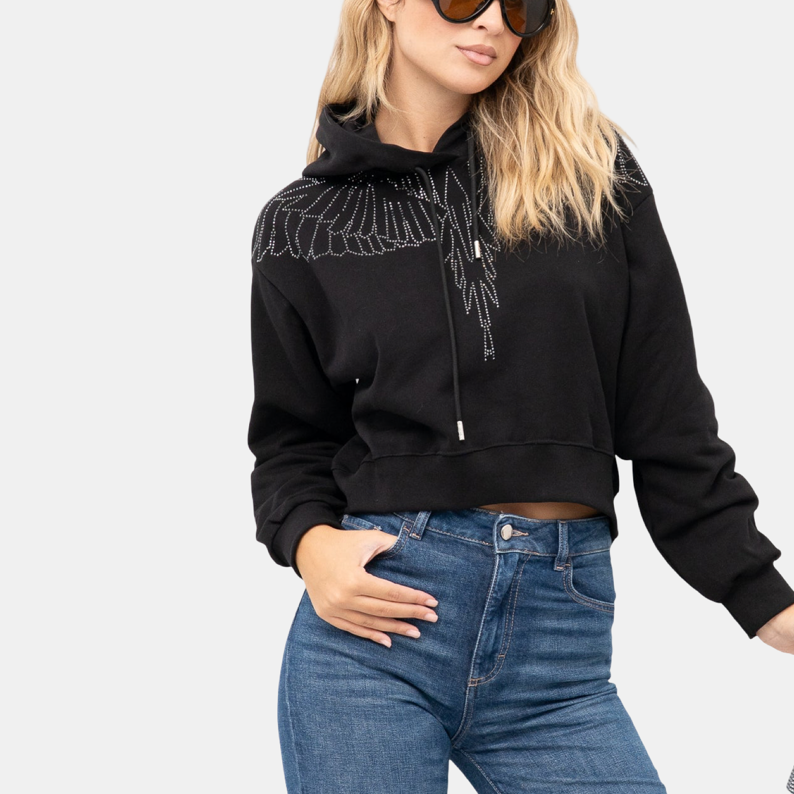 Дамско худи County Of Milan Marcelo Burlon Women Hoodie 25ICM30028 Front View