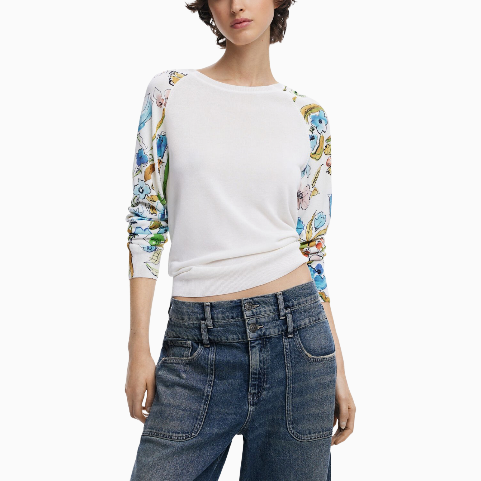 Дамска бяла блуза Desigual 25SWJF31