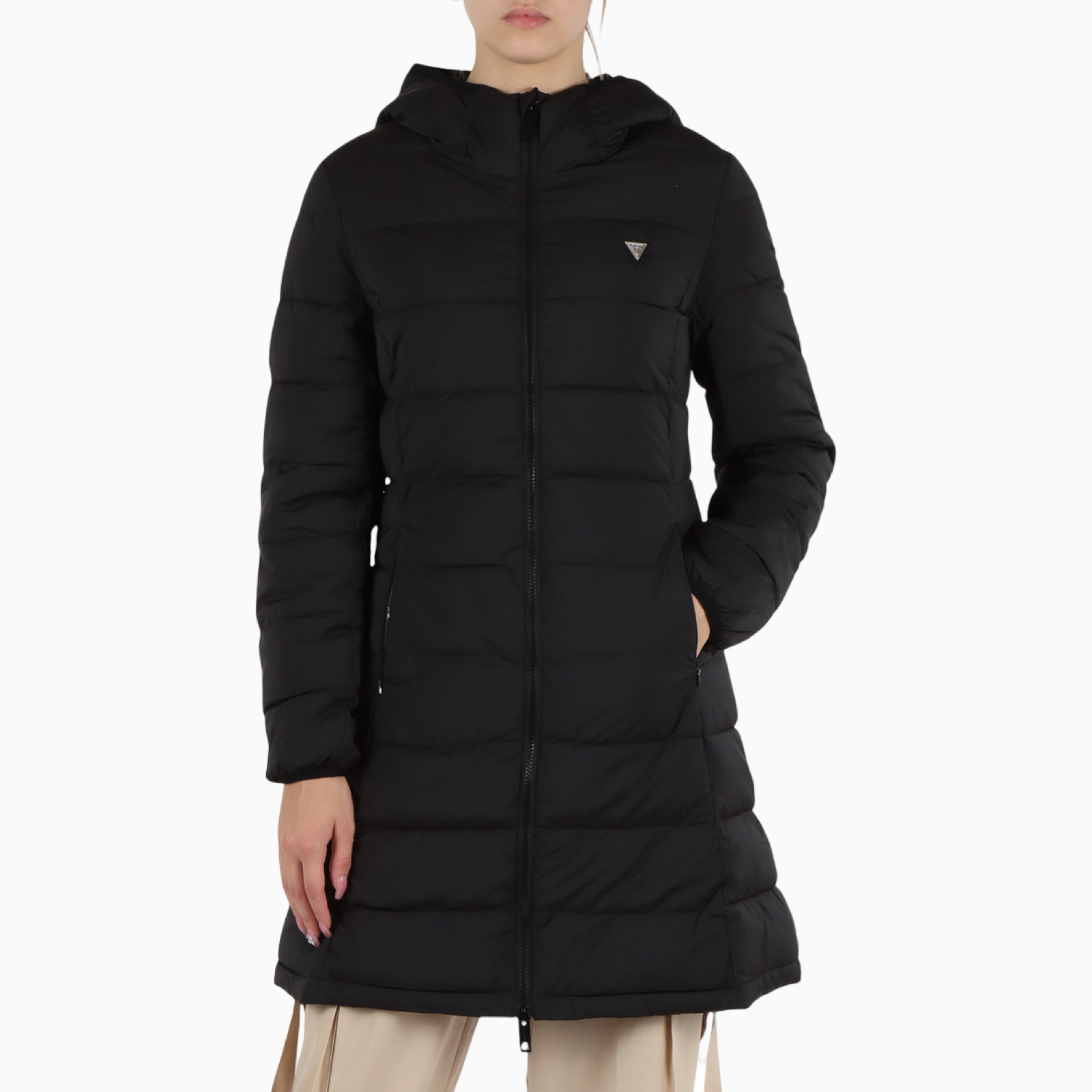 Дамско черно яке Guess Women Jacket V4YL05 WF3X0 Front View