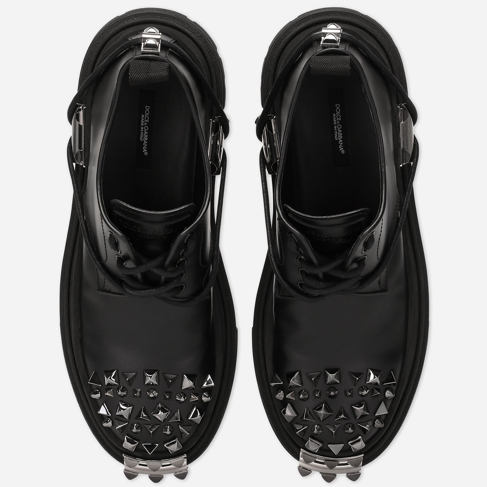 Dolce & Gabbana Dark Side Studded Hi-Trekking Shoes Top View