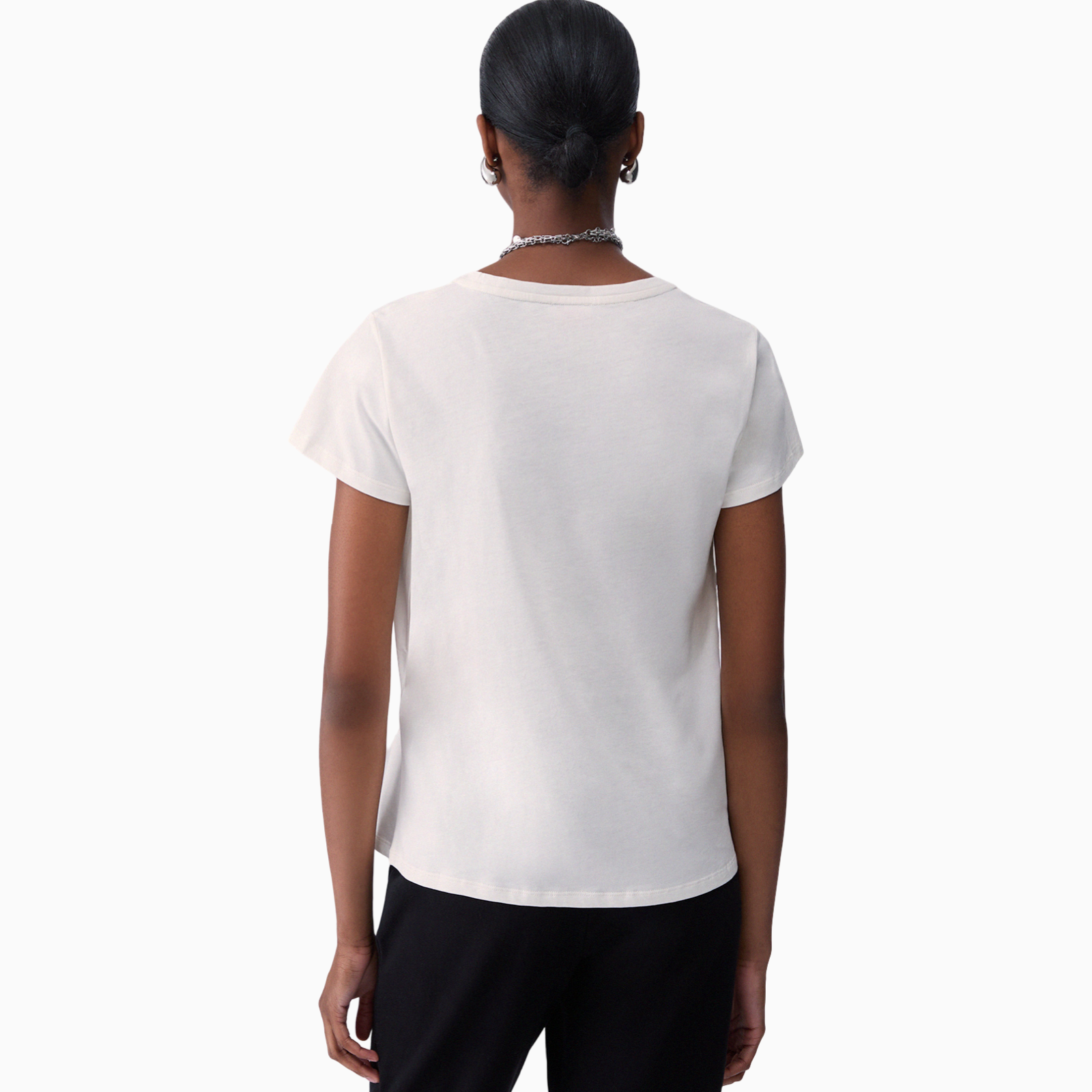 Дамска бяла тениска Liu Jo Women T-shirt TF6283 JS923 Q9808 Back View