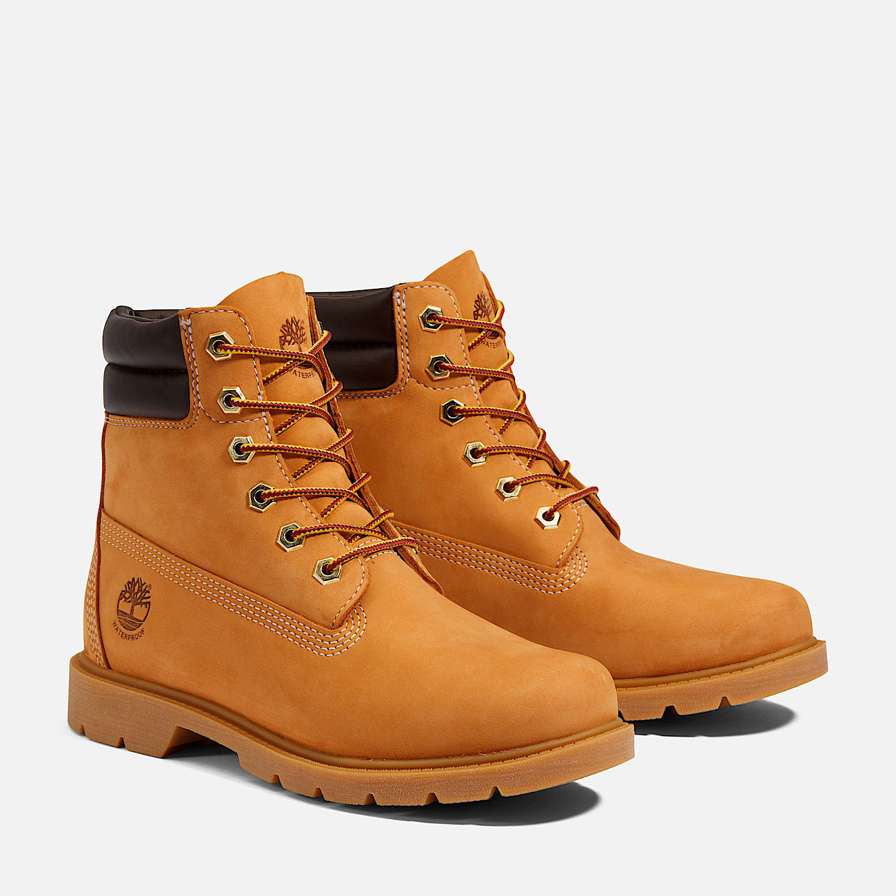 Дамски боти кубинки Women’s Linden Woods 6 Waterpoof Ankle Boots Timberland TB1A161G231 Wheat angled view