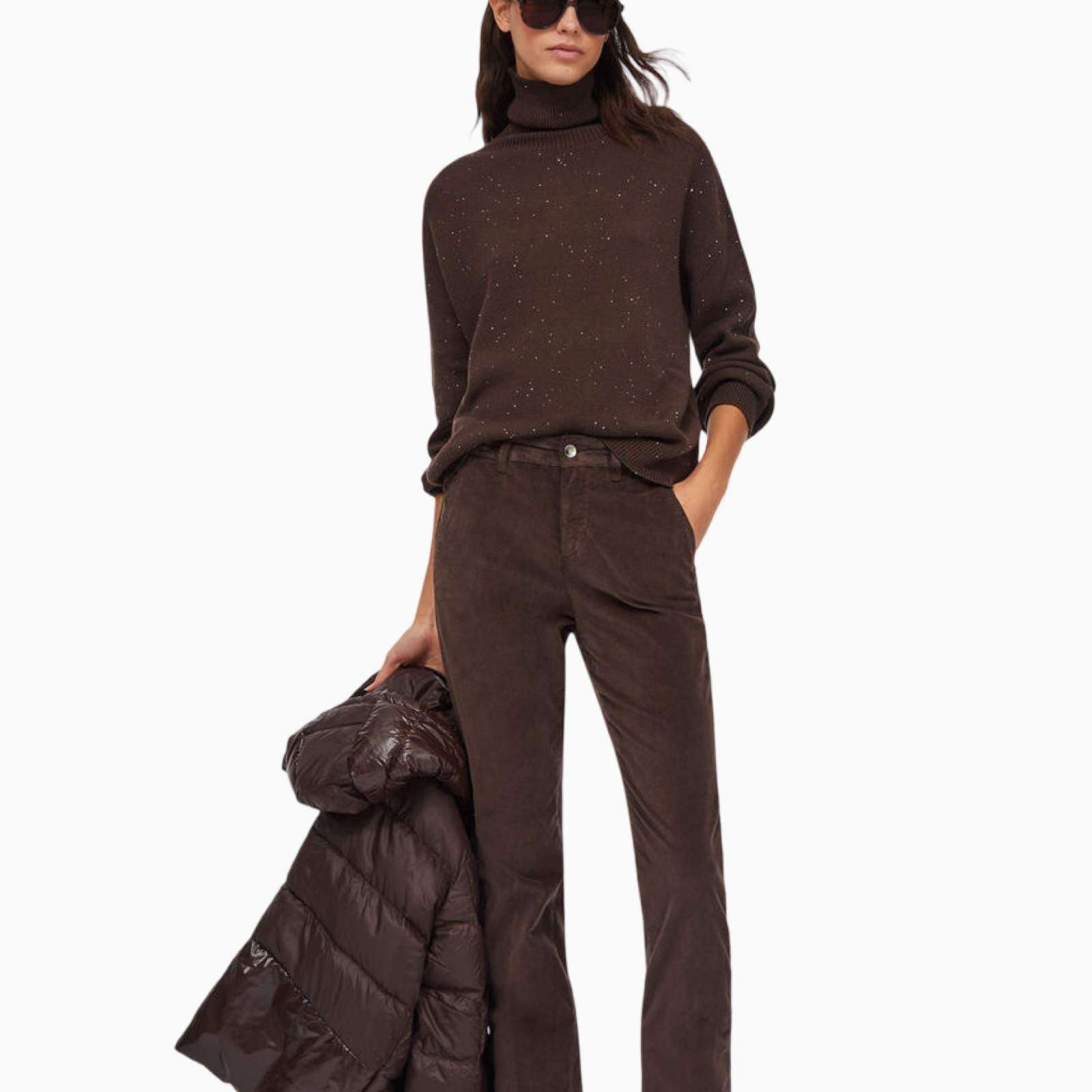 Дамски кафяв пуловер Liu Jo Women Sweater MF5234 MA27R Front View