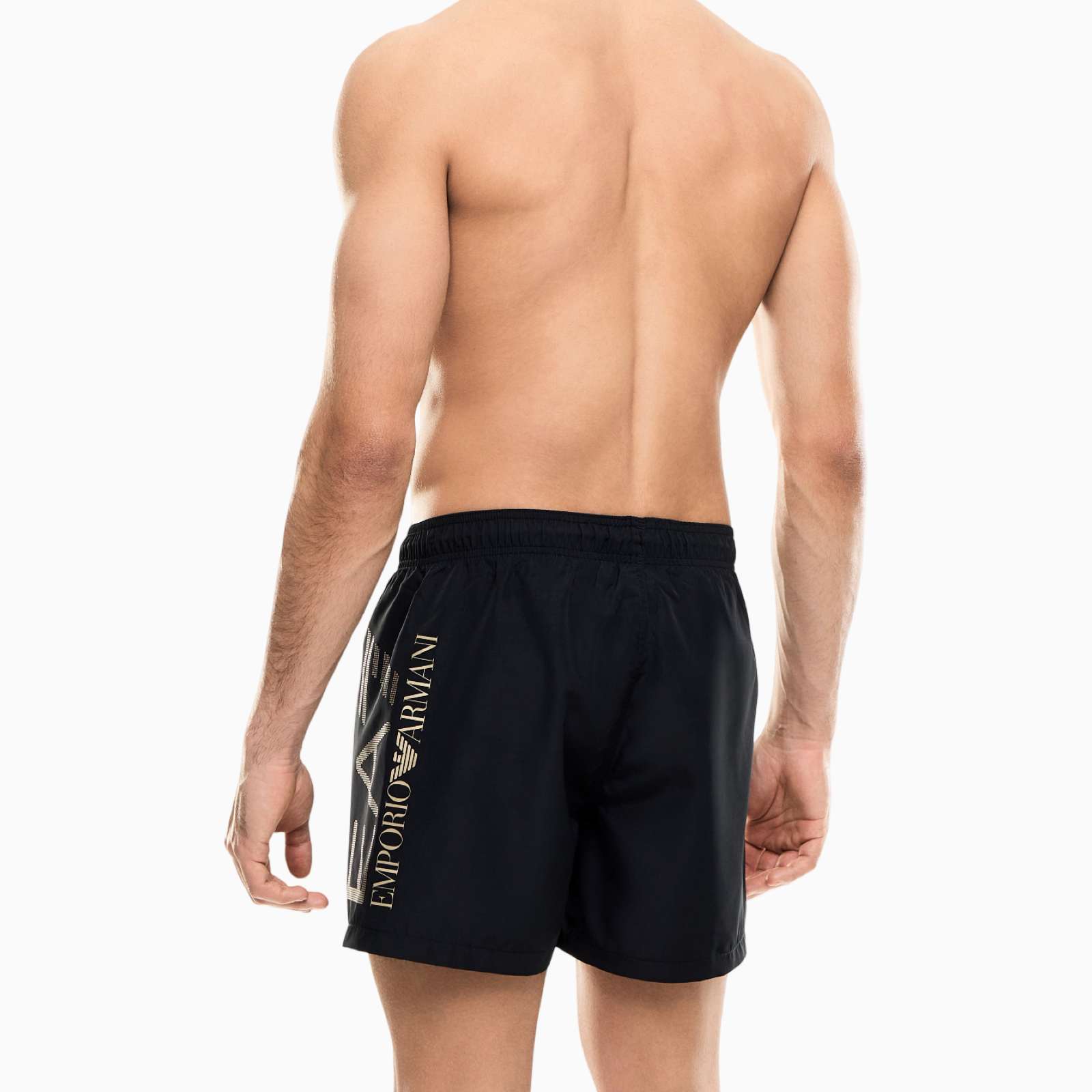 Мъжки черни бански EA7 Emporio Armani Men Swimwear 7M002001 AF14497 MC004 Back View