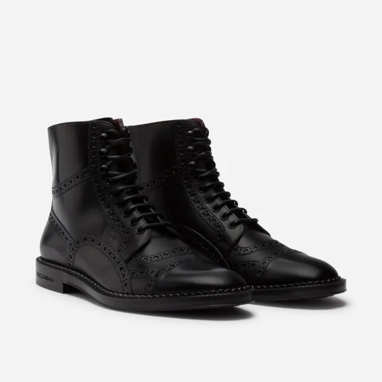 Dolce & Gabbana Mid Calf Men Boots A60230 AA385 Lateral View