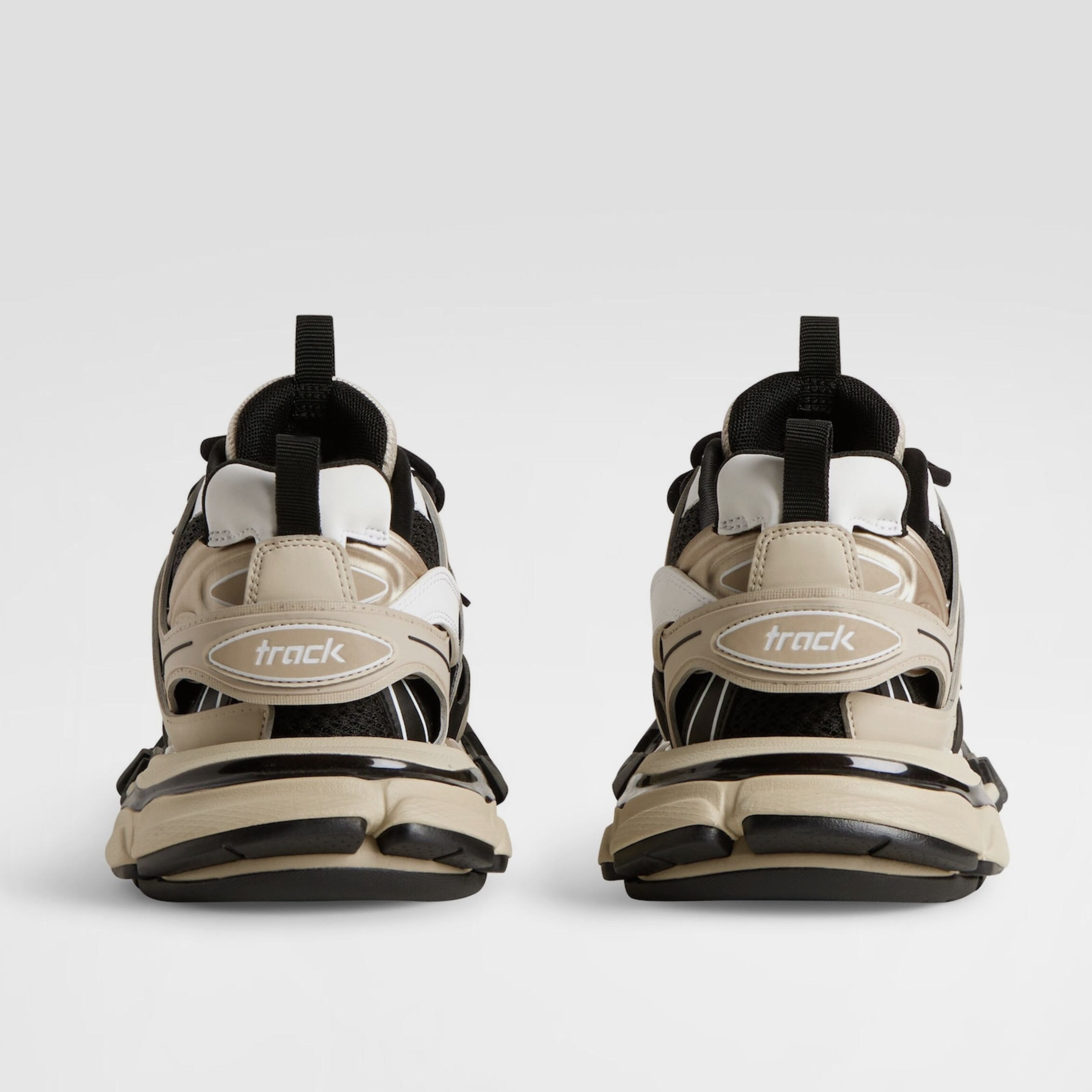 Мъжки кецове в бежово Men’s sneakers Balenciaga Track 542023W3AC48071 Beige/Black heel view