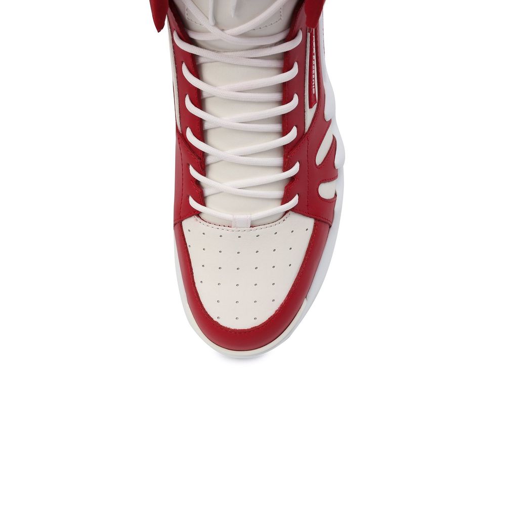Мъжки високи кецове Men’s high top sneakers Giuseppe Zanotti Talon RM10007005 red and white cropped view