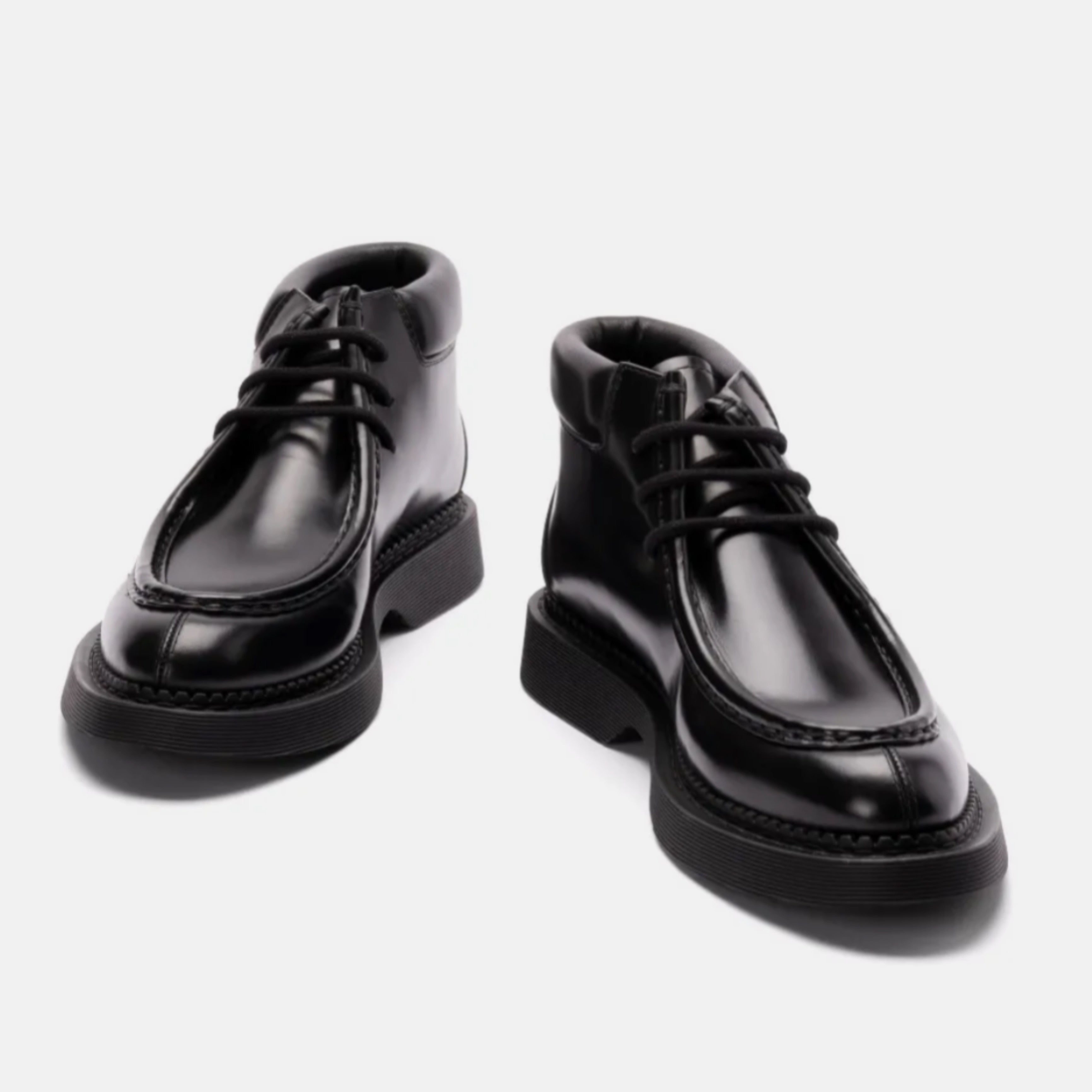 Мъжки боти Men’s lace-up ankle boots Saint Laurent Arno Black front view