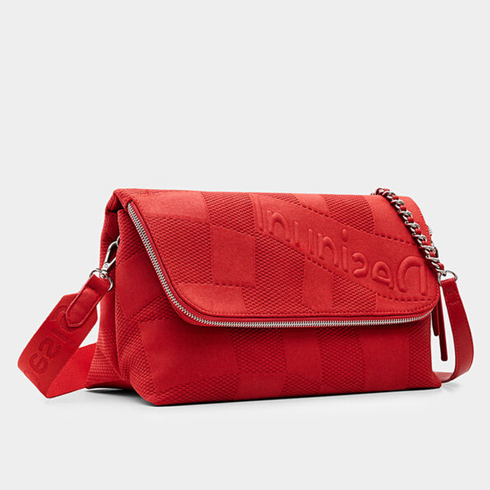 Дамска червена чанта Desigual 22WAXPB4 3000OS Side View