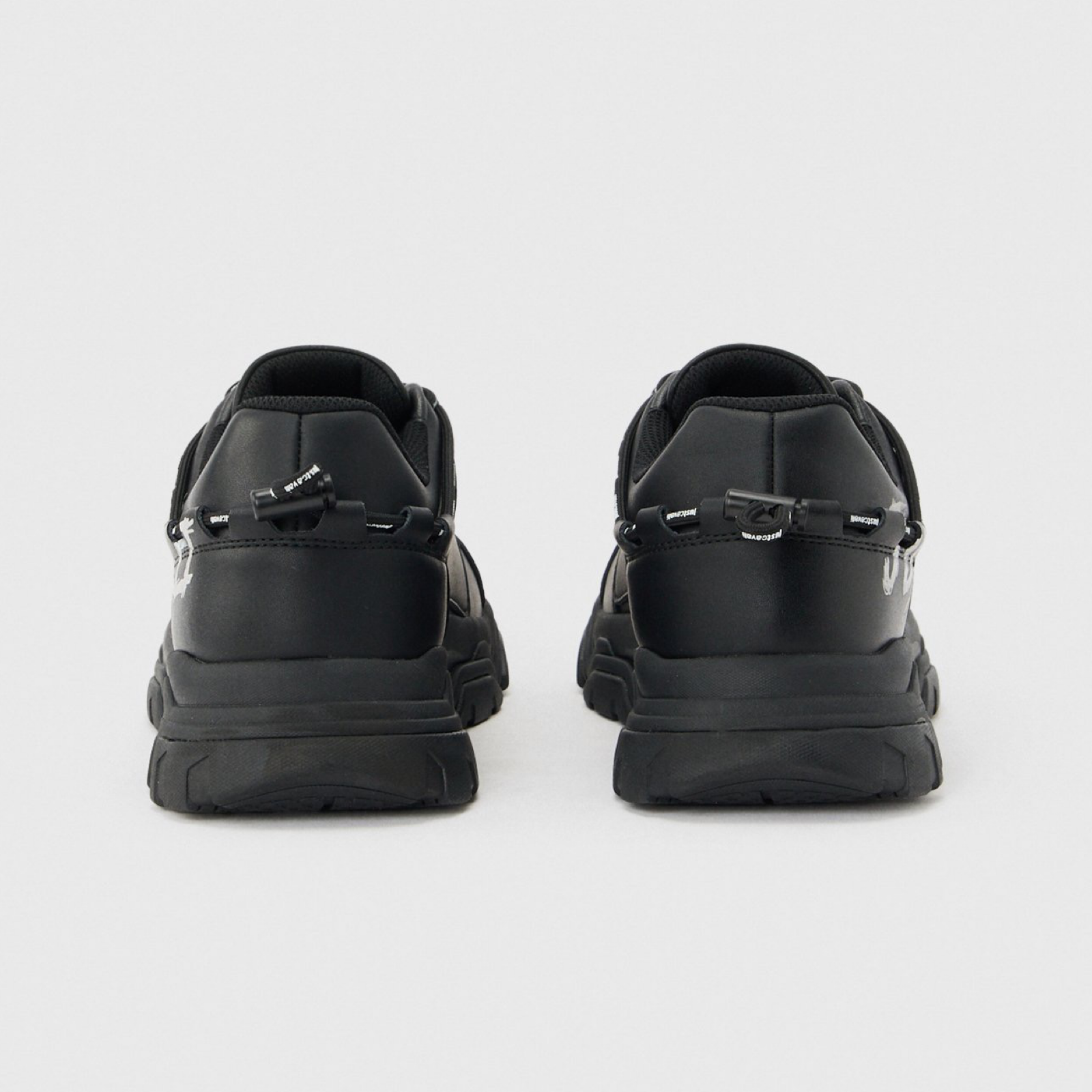 Мъжки черни кецове Just Cavalli Fondo Liuk 80QA3SH1 ZPC21 899 Heel View