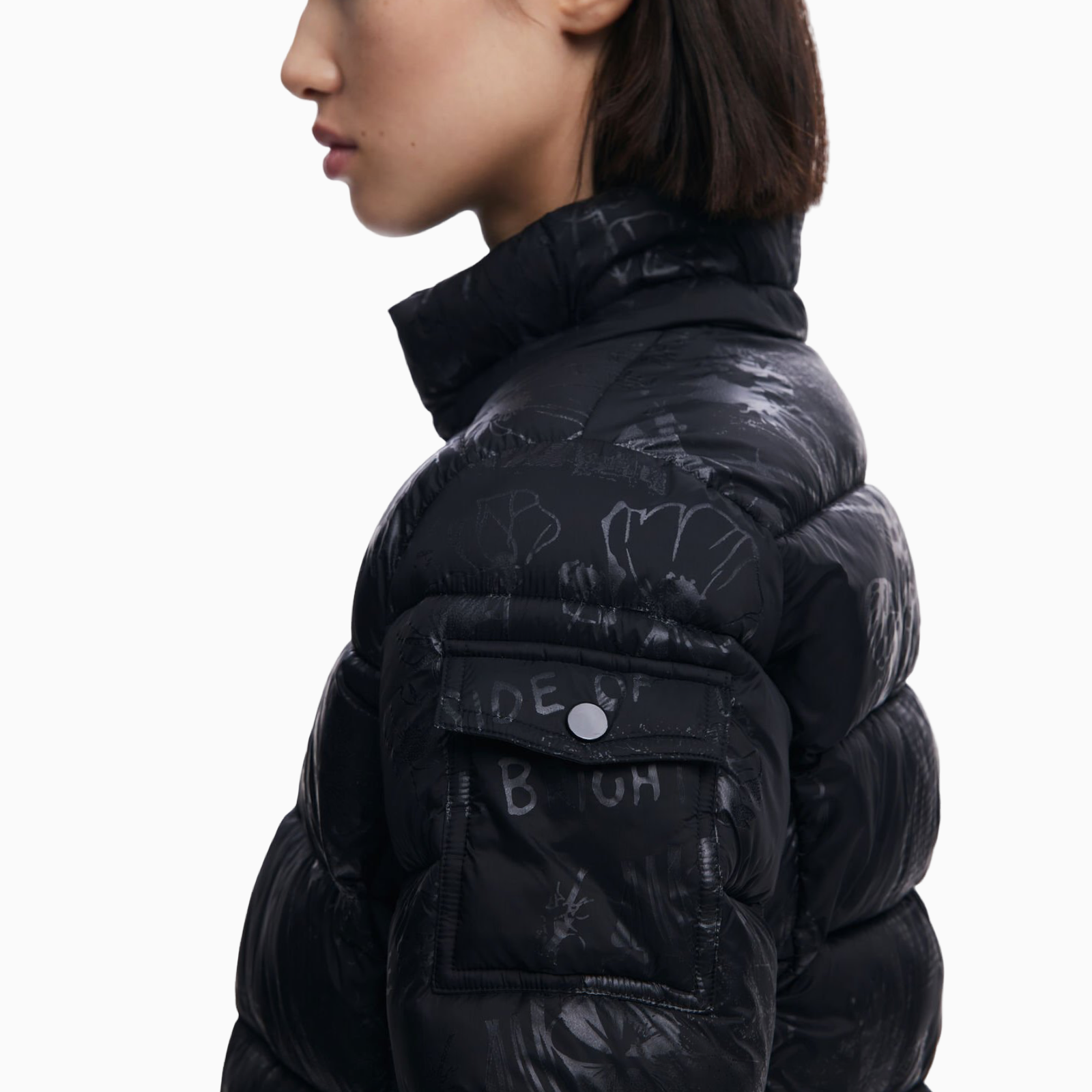 Дамско черно яке Desigual Women Jacket 24WWEWBM Close-Up