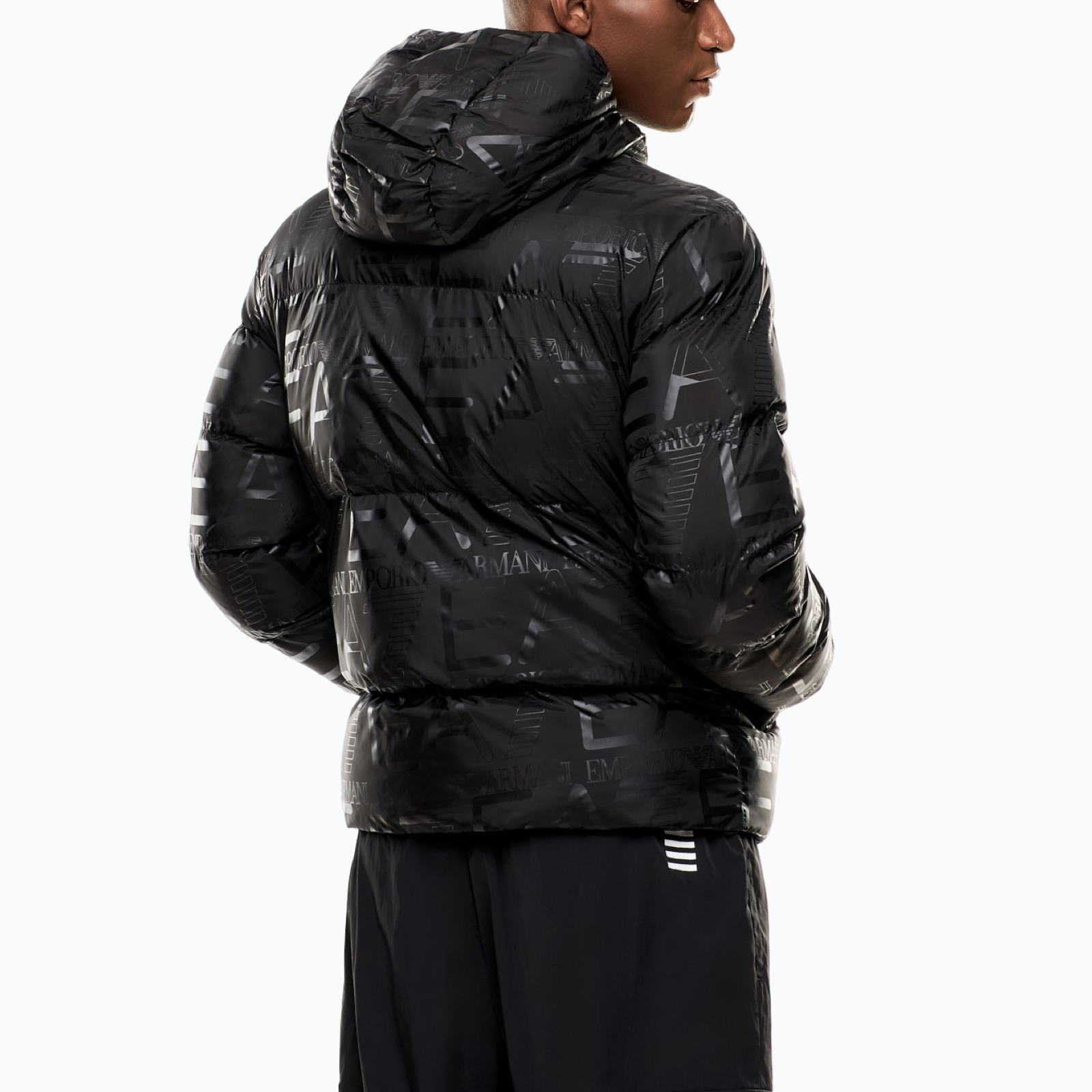 Мъжко черно зимно яке EA7 Emporio Armani Men Jacket 7M000697 AF15969 Back View