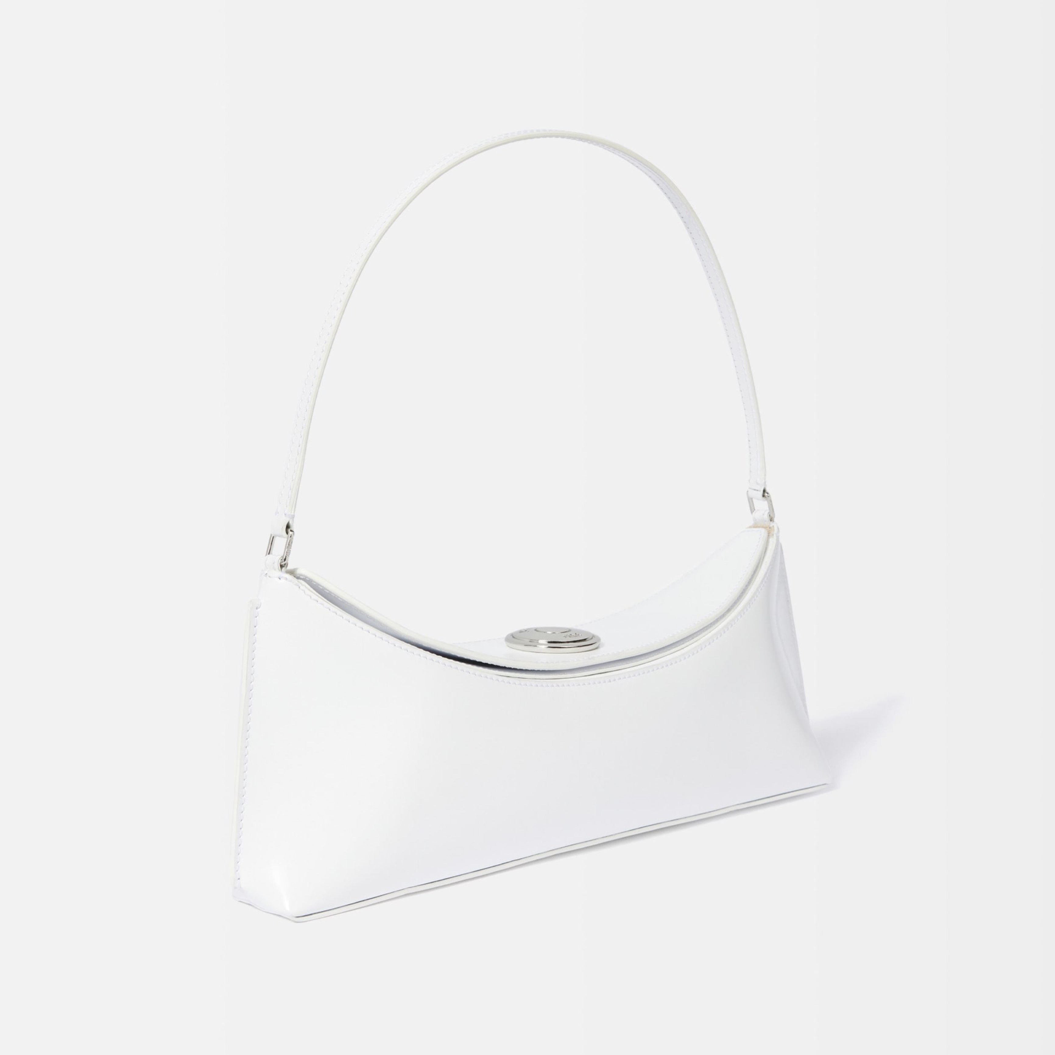 Дамска чанта Women’s  folded shoulder bag Jacquemus Ovalo Clutch BAW00438AC18A01100 White angled view