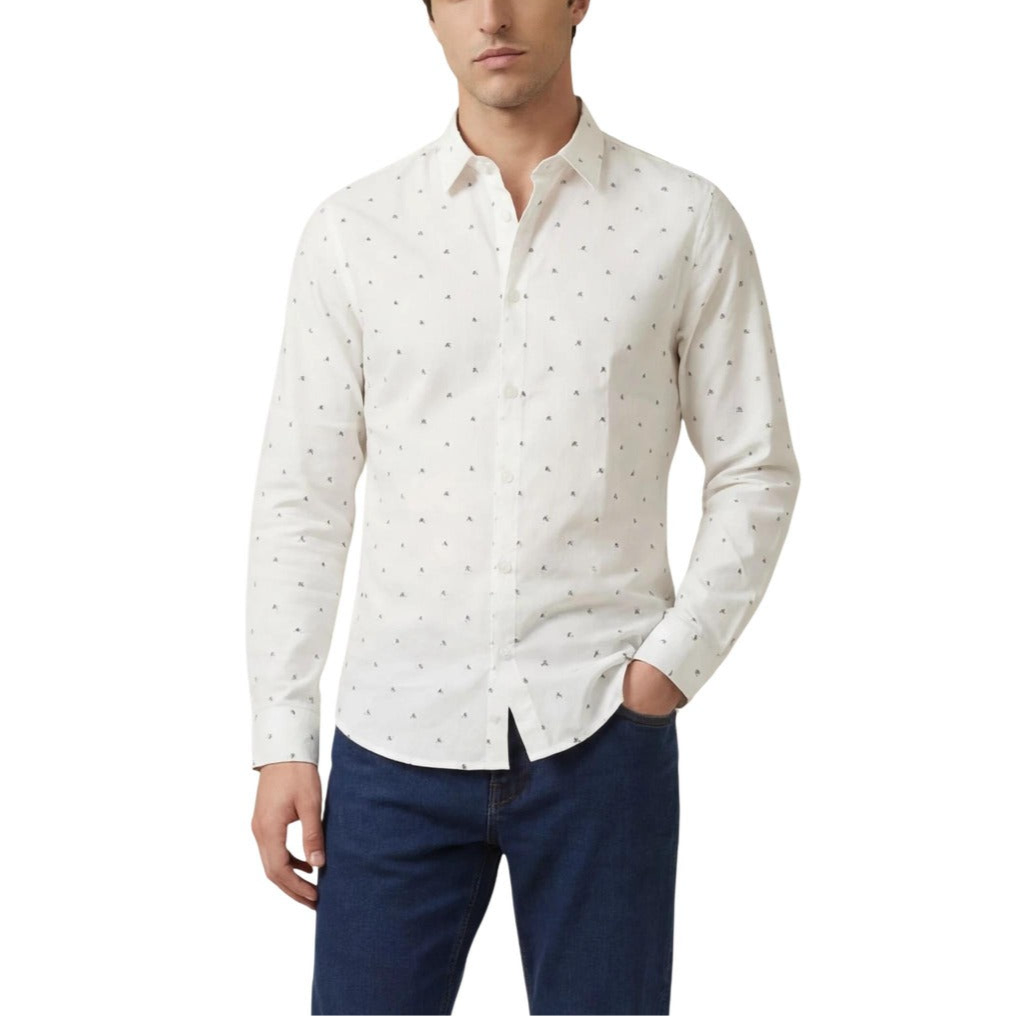 Мъжка бяла риза Armani Exchange Men Shirt XM000625 AF13184 F0198 Front View