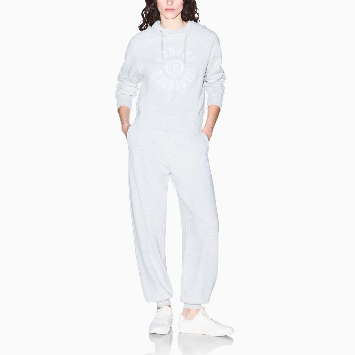 Дамско сиво худи Armani Exchange Women Sweatshirt XM002657 AF25527 O8019 Front View
