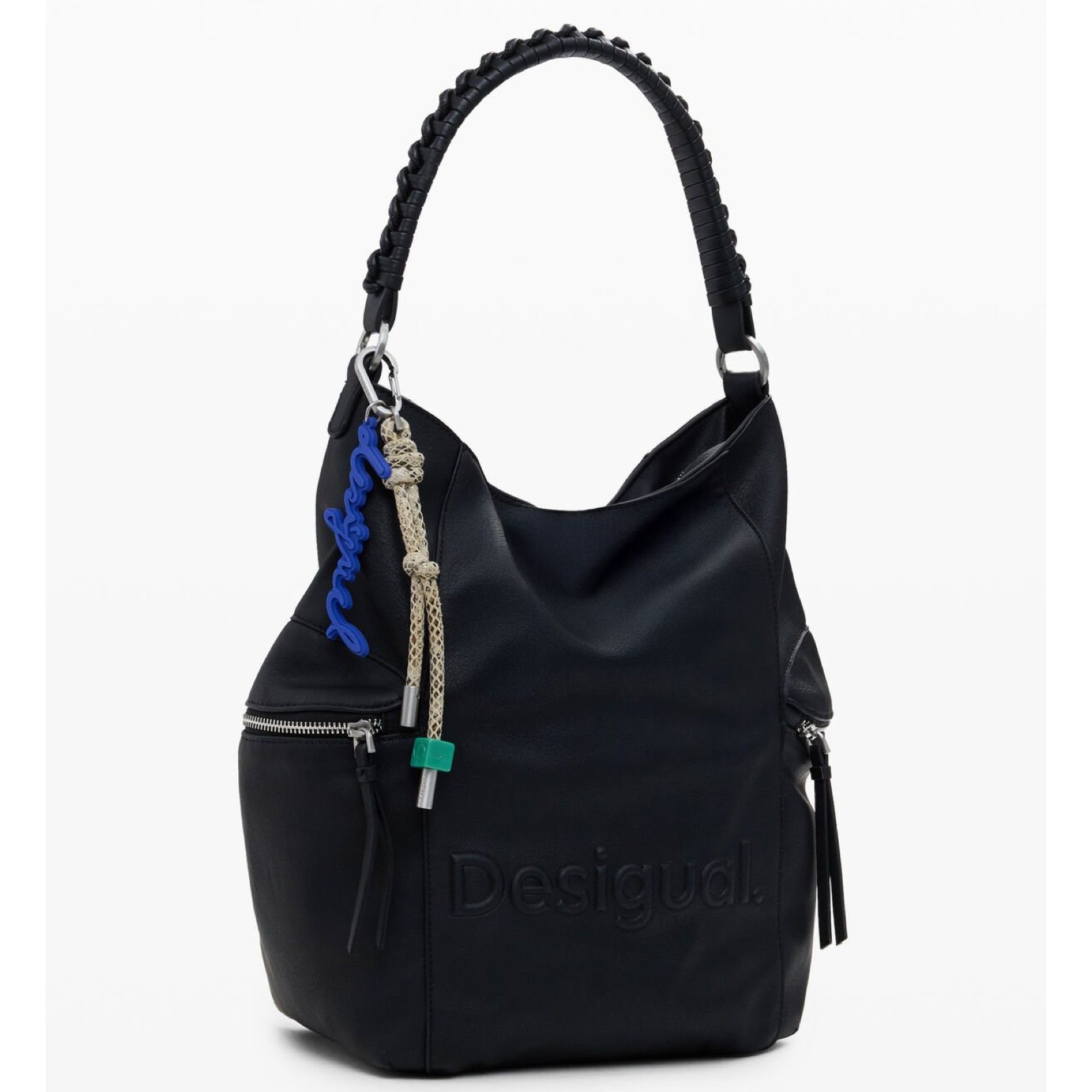 Дамска черна раница Desigual Women Rucksack 25WAKP07 Side View