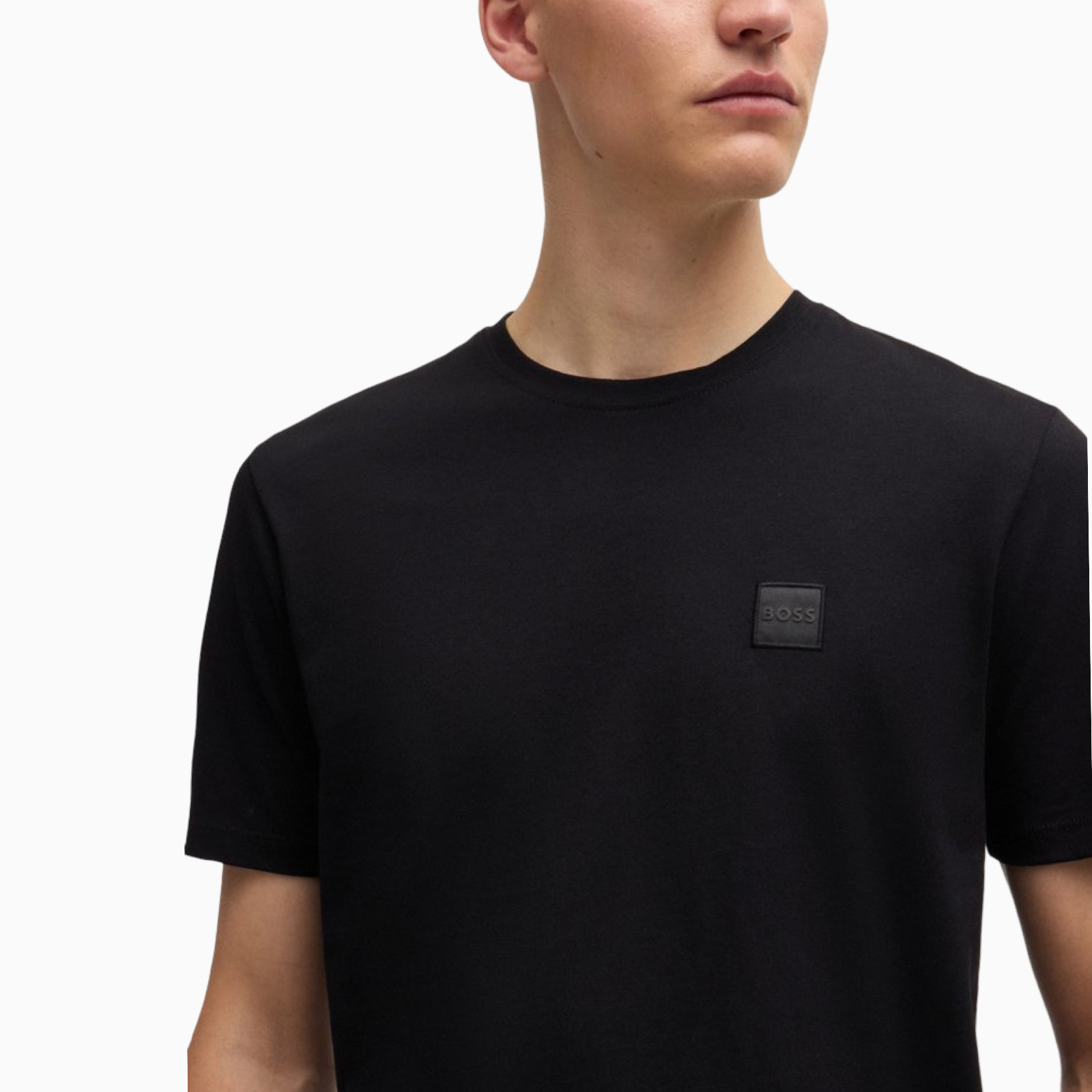 Мъжка черна тениска Boss Men T-shirt 50508584 Close-Up