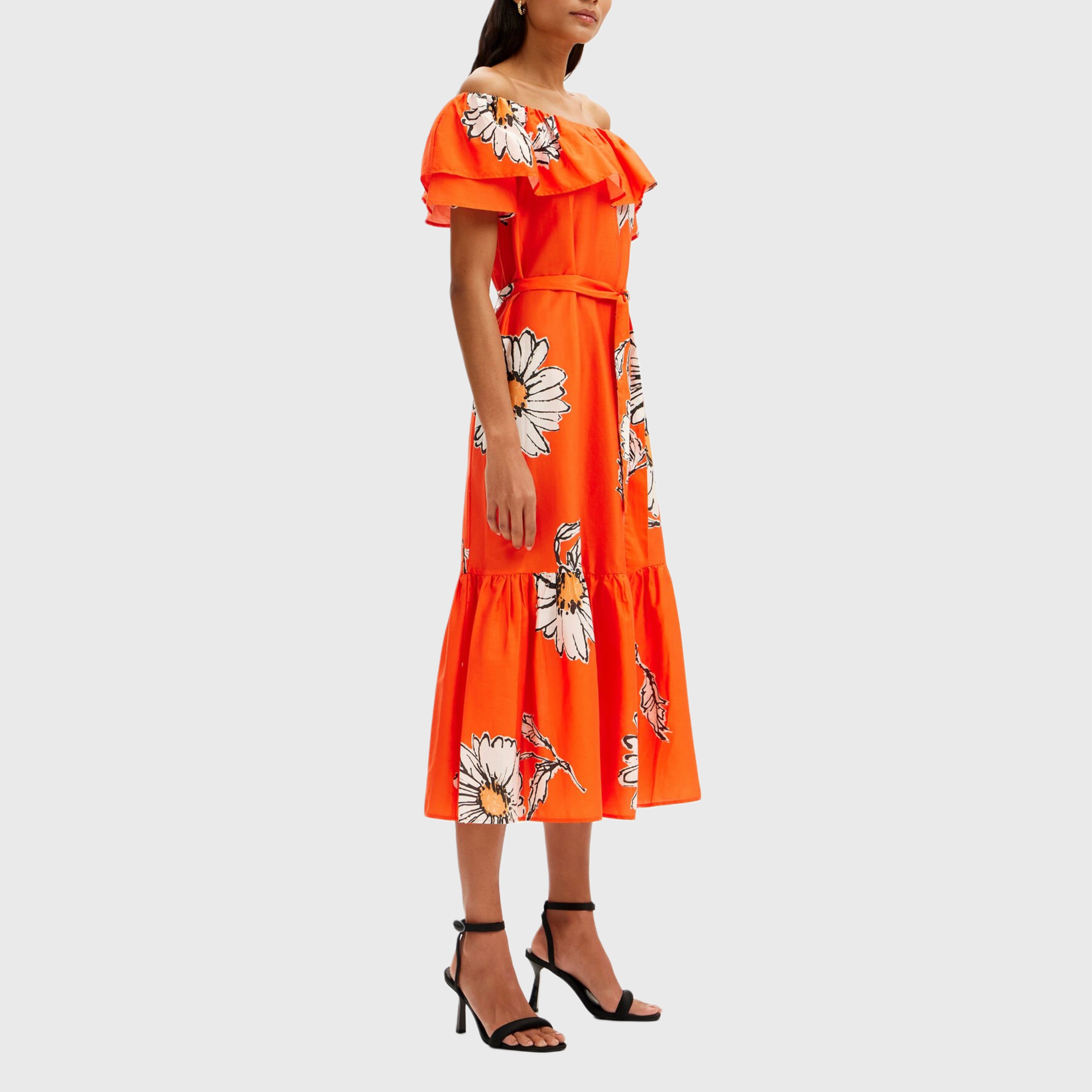 Дамска памучна рокля Women’s orange cotton dress Desigual 24SWVW02 7002 Orange