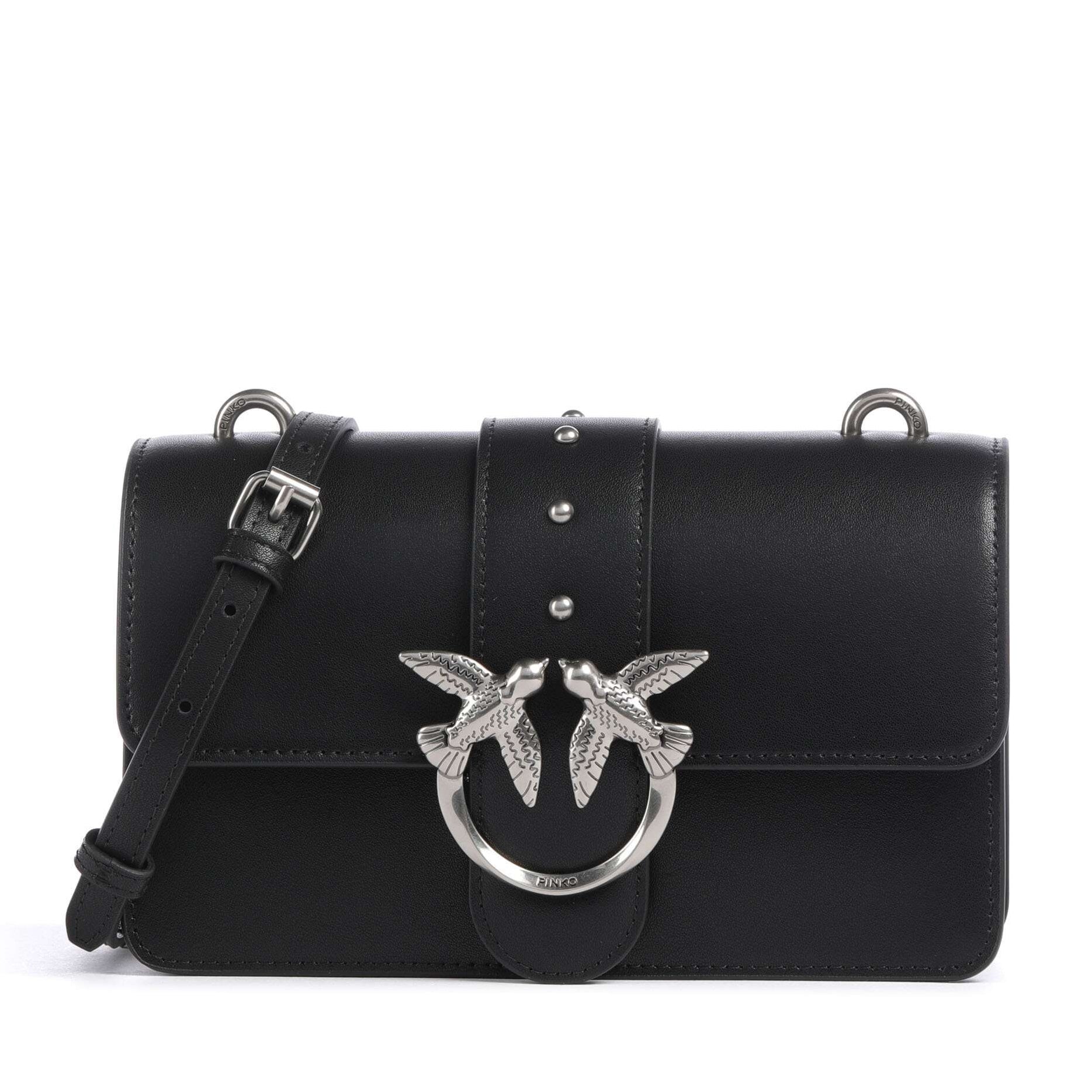 Дамска чанта Women’s shoulder bag Pinko Love One 105856 A0F1 Z99O Black front view