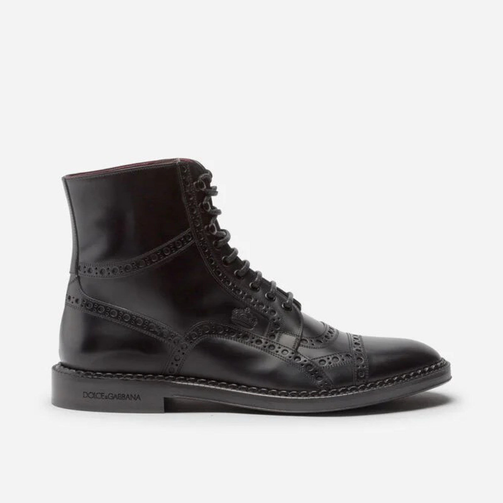 Dolce & Gabbana Mid Calf Men Boots A60230 AA385 Medial View