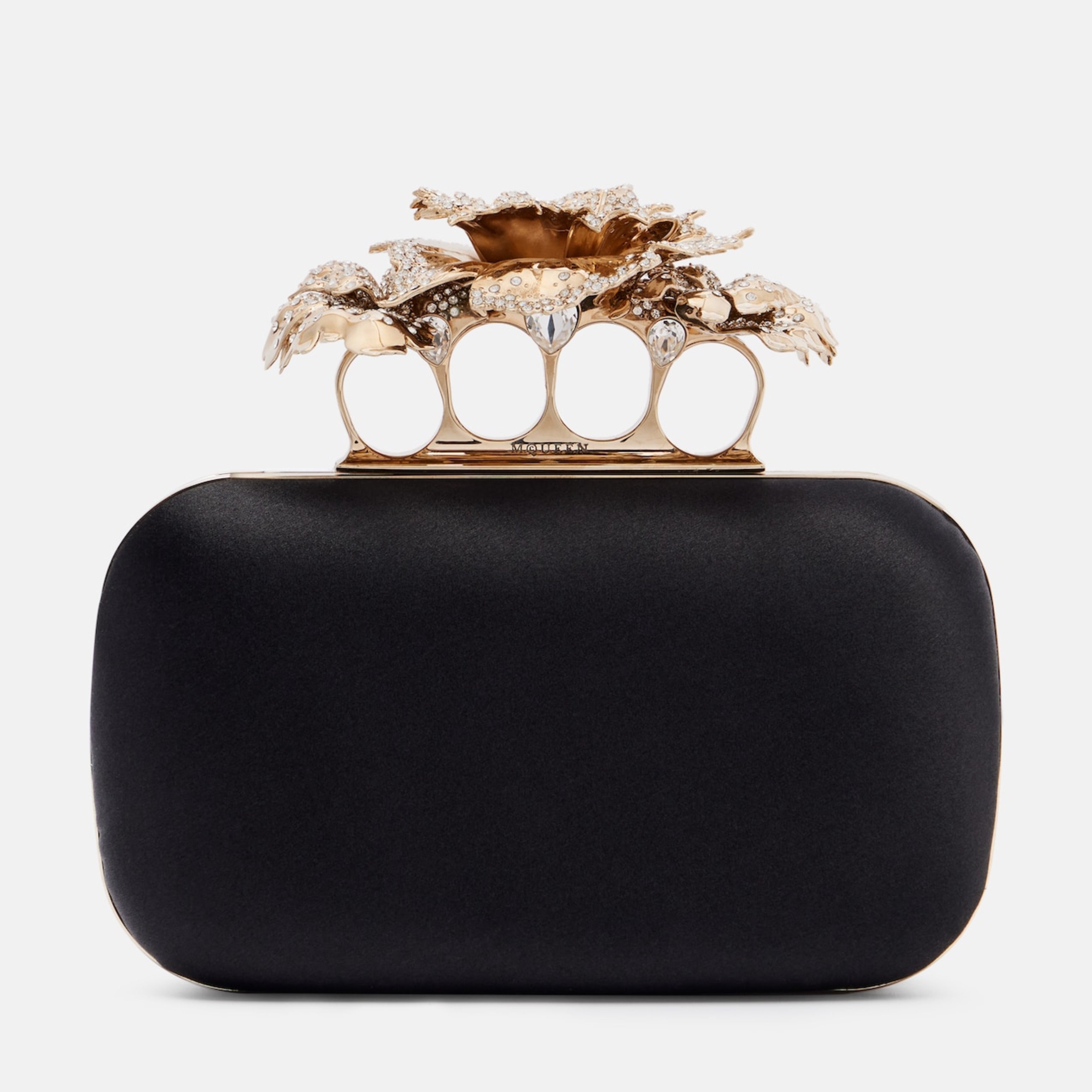 Дамски церемониален клъч Women’s clutch Alexander McQueen Carnation
8456481HBC31000 Black and Gold front view