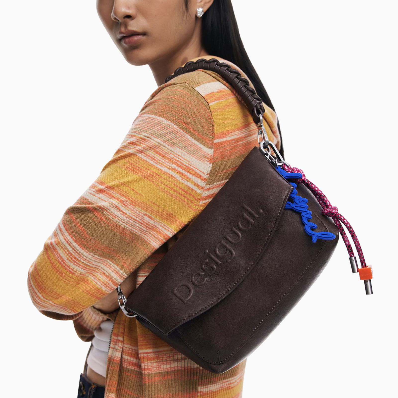 Дамска кафява чанта Desigual Women Handbag 25WAXP70 Model View