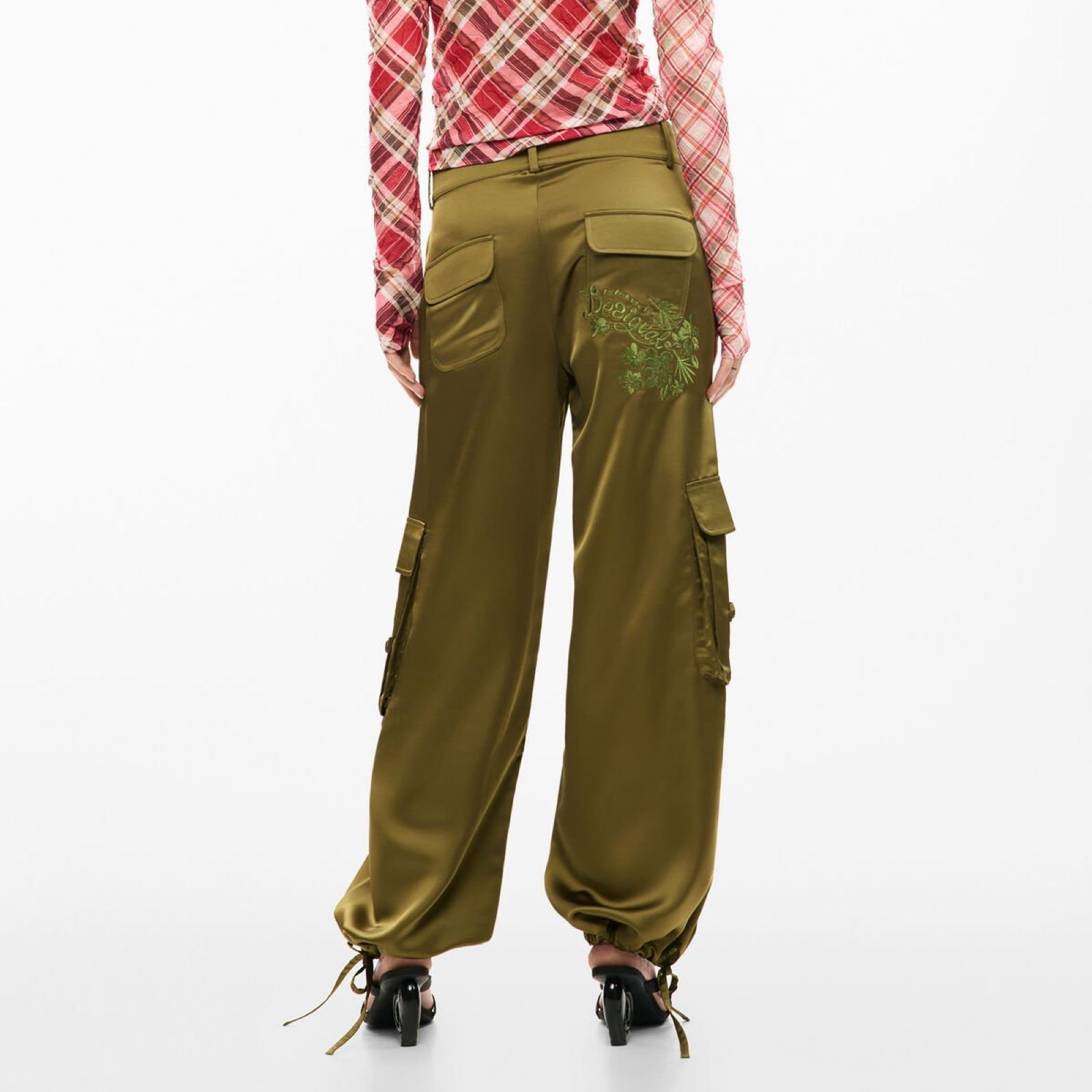 Дамски карго панталон Desigual Women Trousers 26SWPW48 4092 Back View