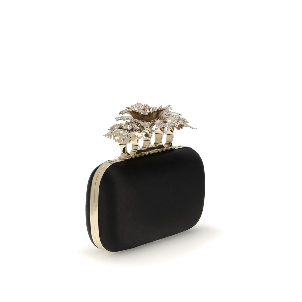 Дамски церемониален клъч Women’s clutch Alexander McQueen Carnation
8456481HBC31000 Black and Gold angled view