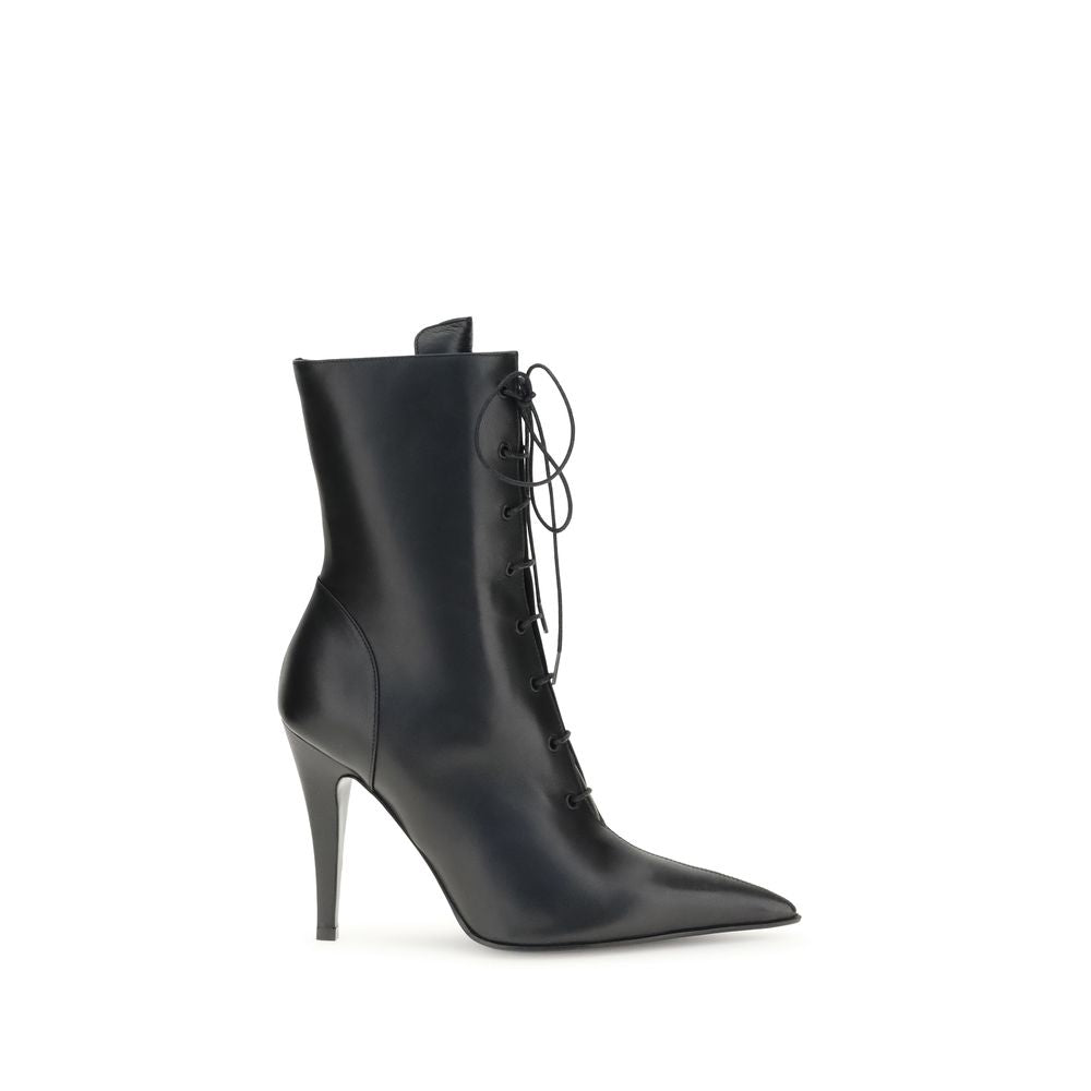 Дамски боти на токчета Women’s leather ankle boots Alexander McQueen 846018WHAEJ1000 Black lateral view