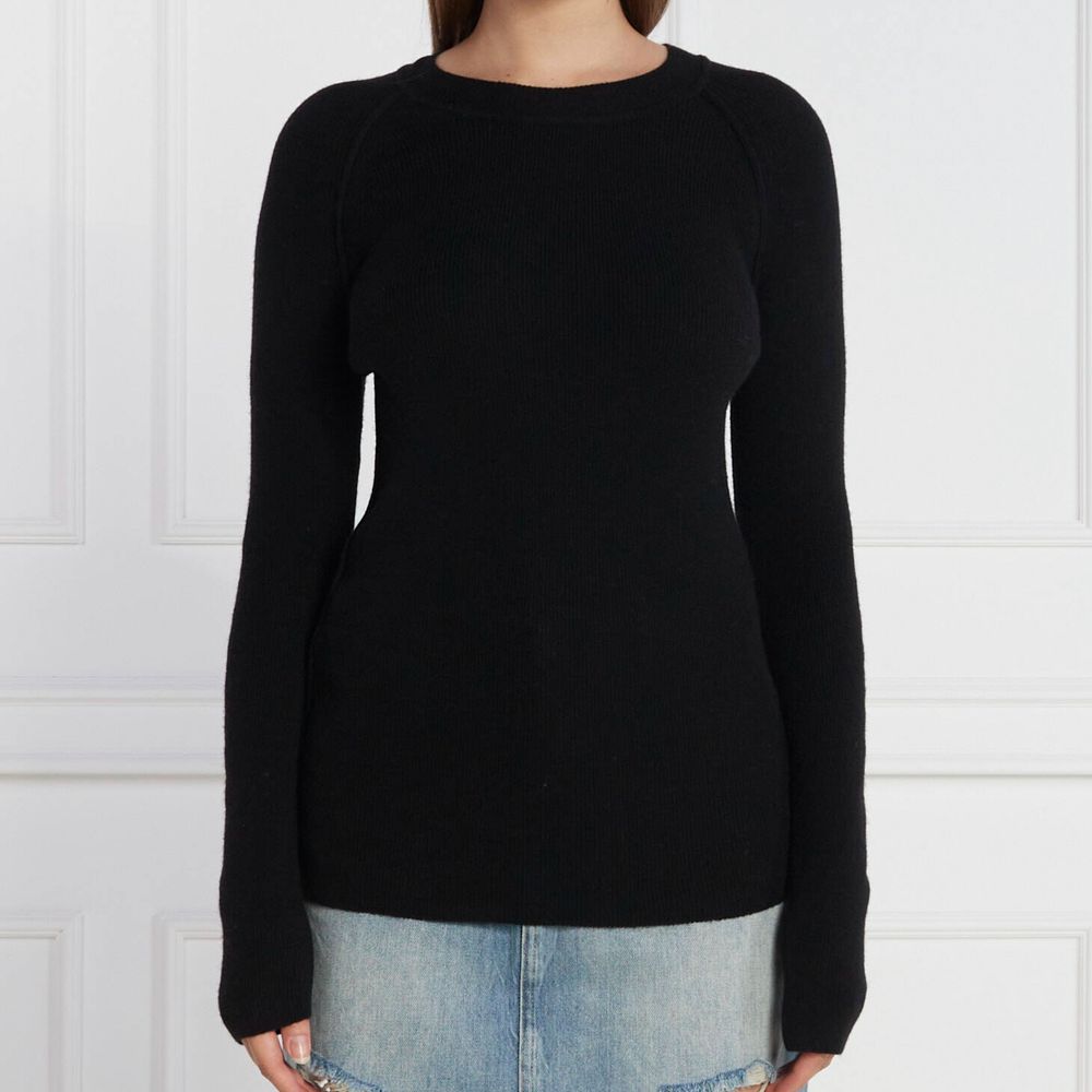Дамски пуловер Women’s wool sweater PINKO 102121 A1A7 Black front view 2