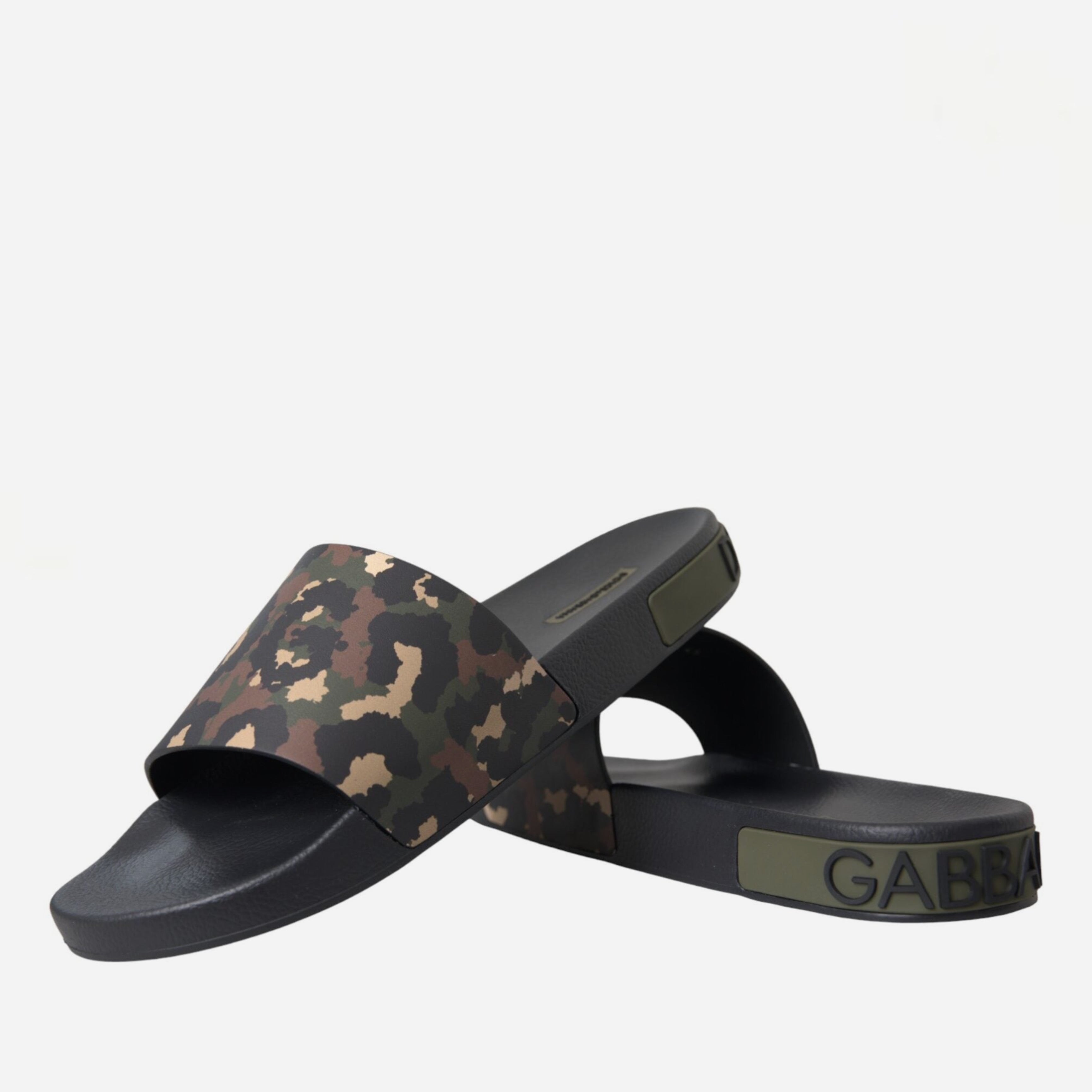 Мъжки луксозни чехли джапанки Dolce & Gabbana Camouflage Men Slippers