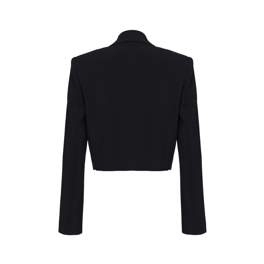 Дамско сако Women’s cropped blazer Pinko Spencer with Single Button 101692 A14I Z99 Black back view