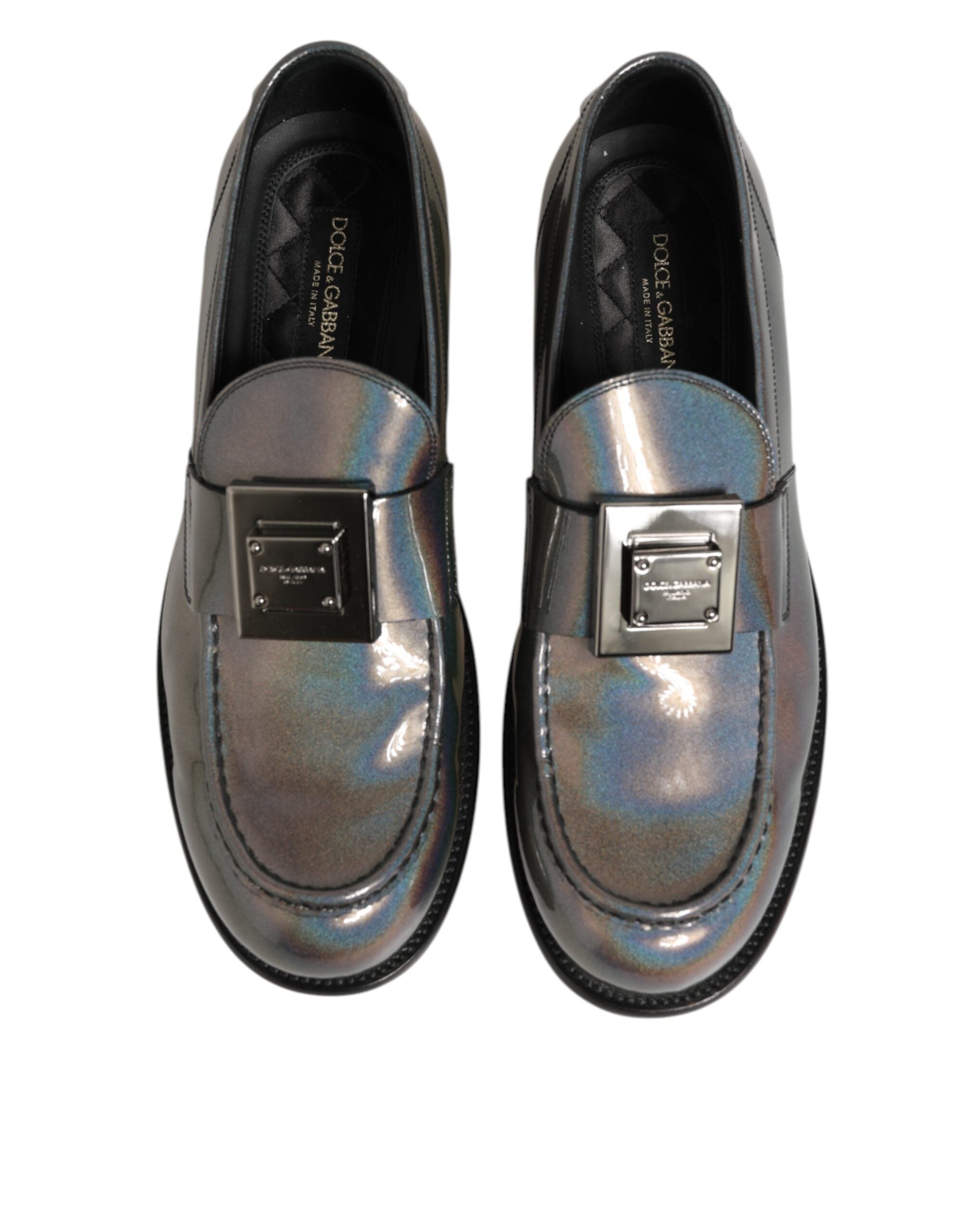 Мъжки обувки с метална плочка Dolce & Gabbana Metallic Logo Men Formal Shoes top view