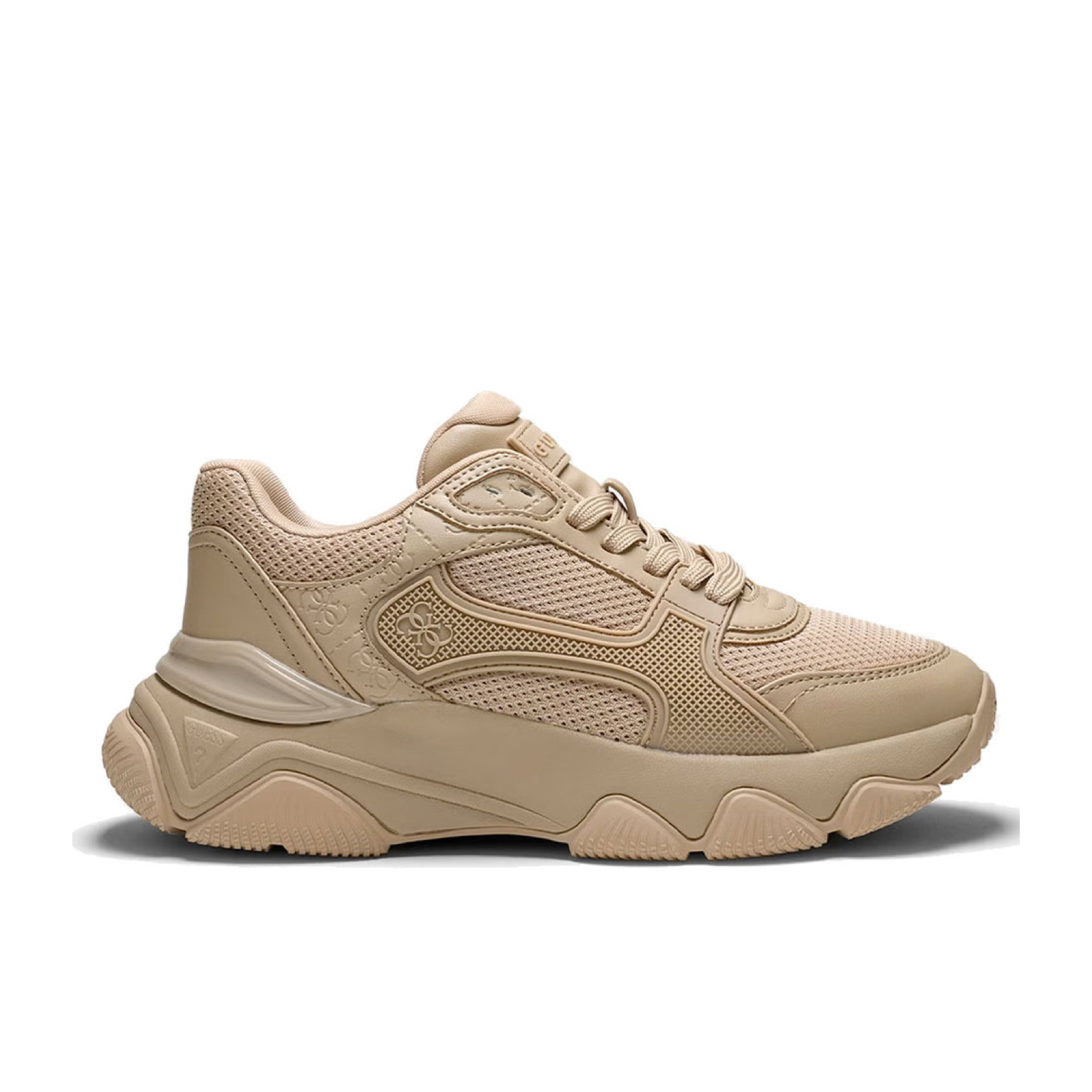 Дамски бежови маратонки Guess Mazzy Women Sneakers FLTMZZELE12 NUDE Lateral View