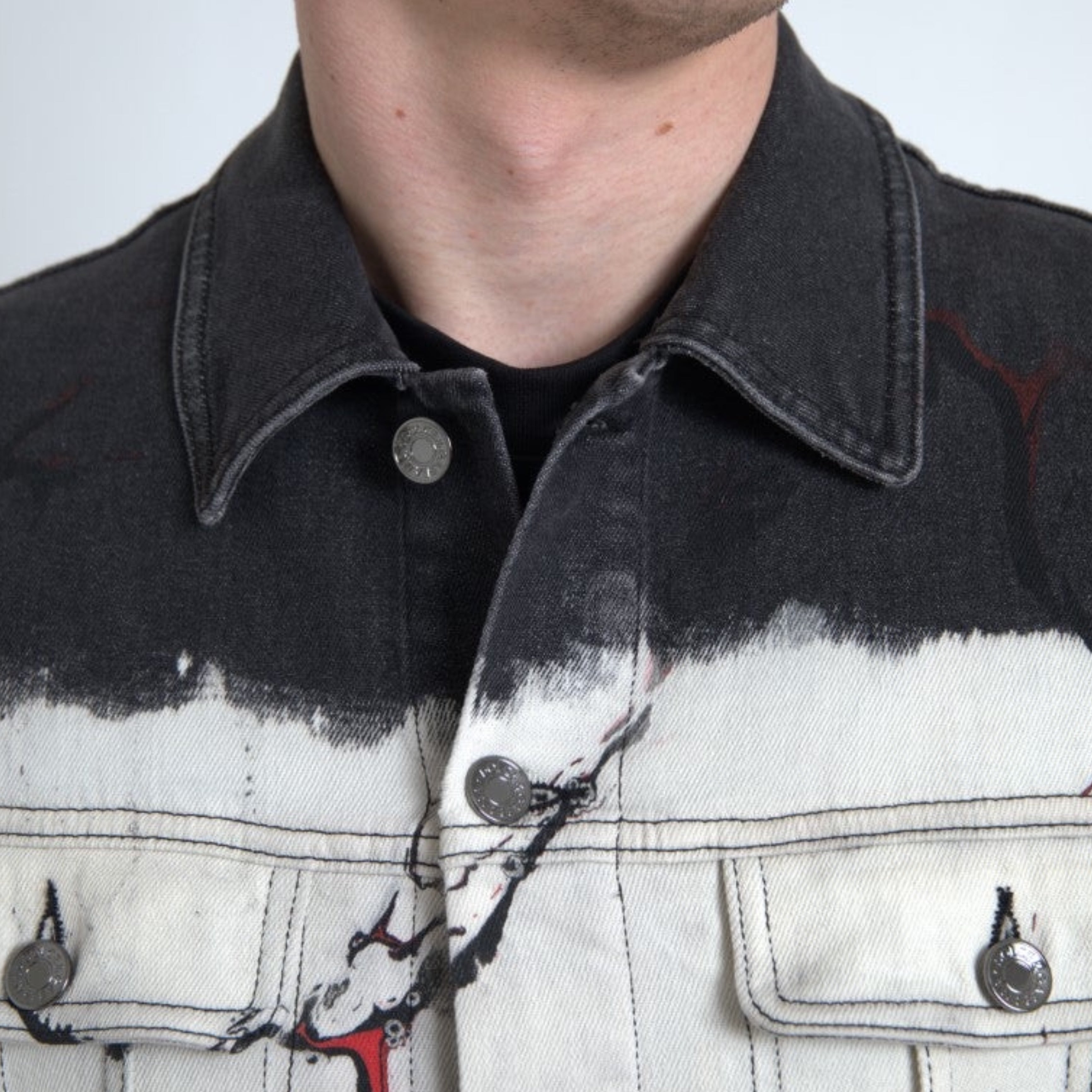 Мъжко луксозно дънково яке DOLCE & GABBANA Men’s Luxury Cotton Stretch Black Denim Jacket