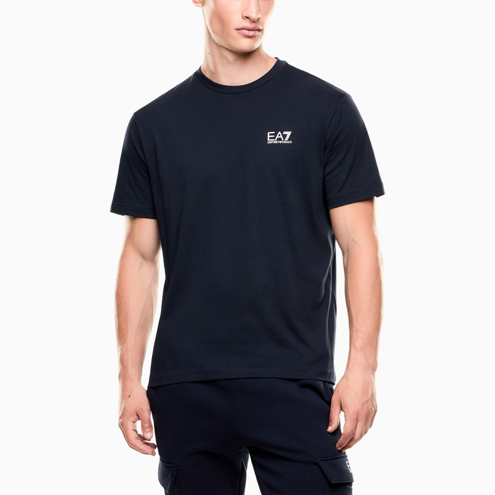 Мъжка синя тениска EA7 Emporio Armani Men T-shirt 7M000567 AF10375 MB149 Front View
