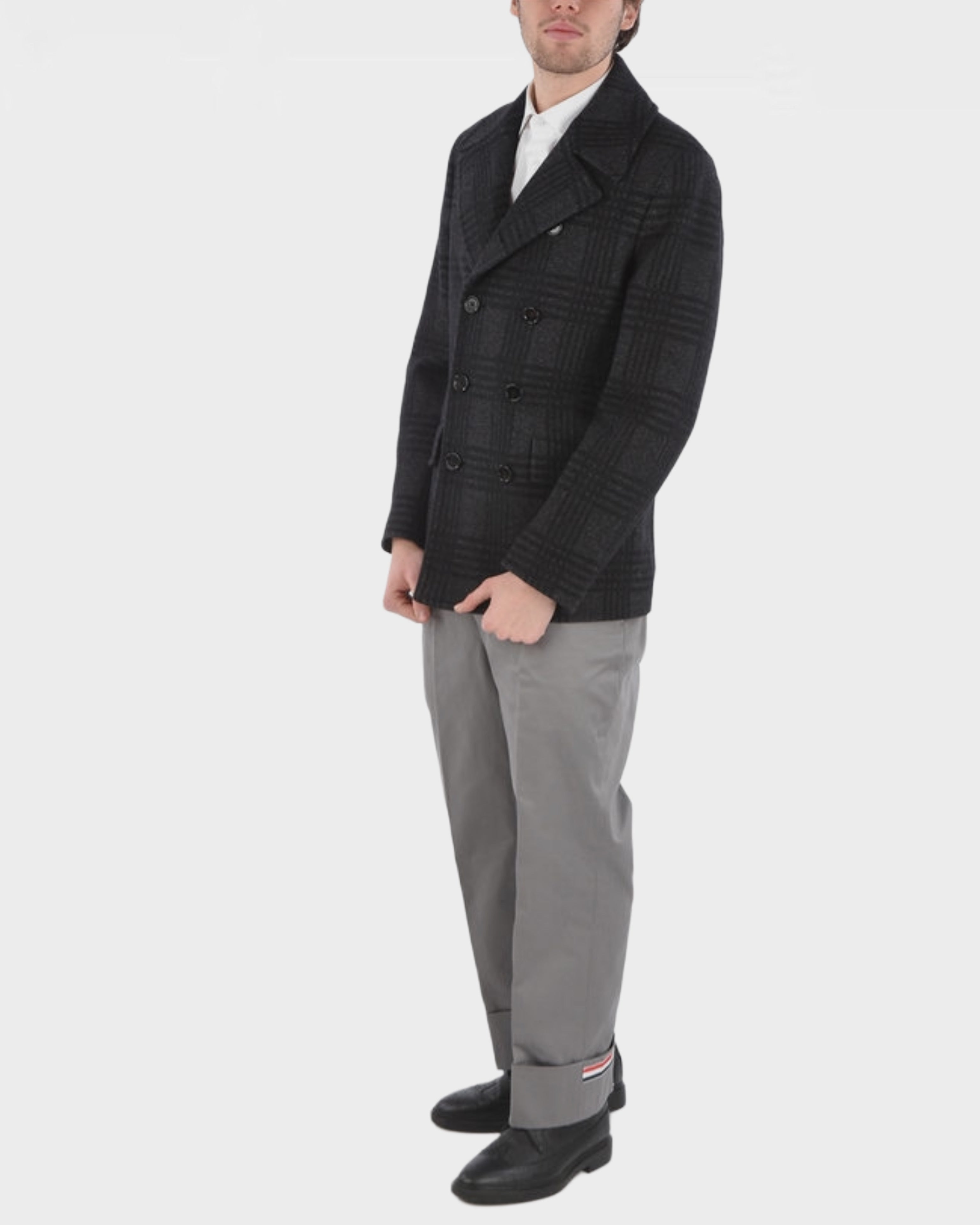 Мъжко палто тренчкот от вълна в сиво DOLCE & GABBANA Men’s Luxury Wool Trench Coat