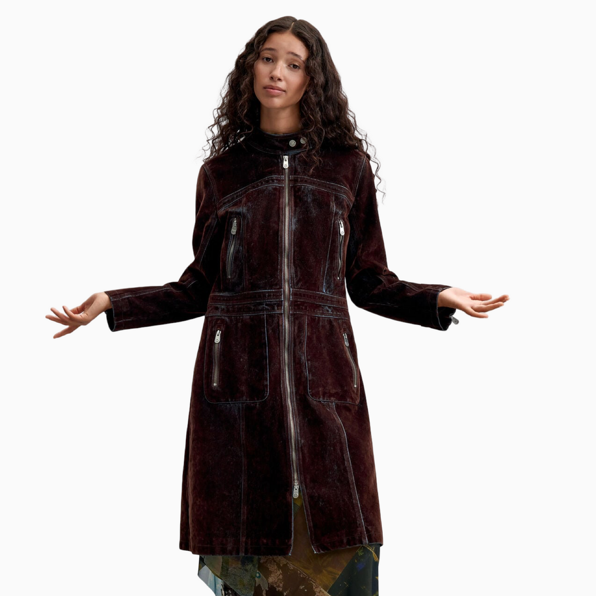 Дамско палто Desigual Women Coat 26WWEW20 6044 Front View
