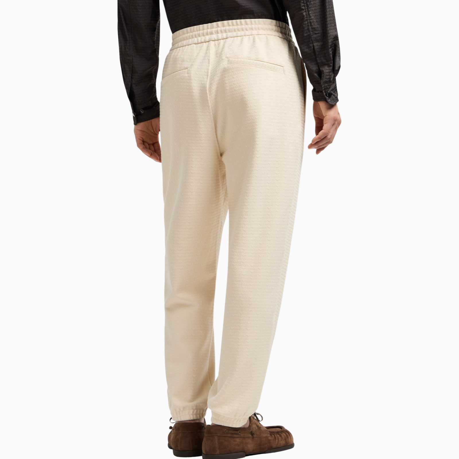 Мъжко бежово спортно долнище Emporio Armani Men Joggers EM001106 AF13700 U1088 Back View